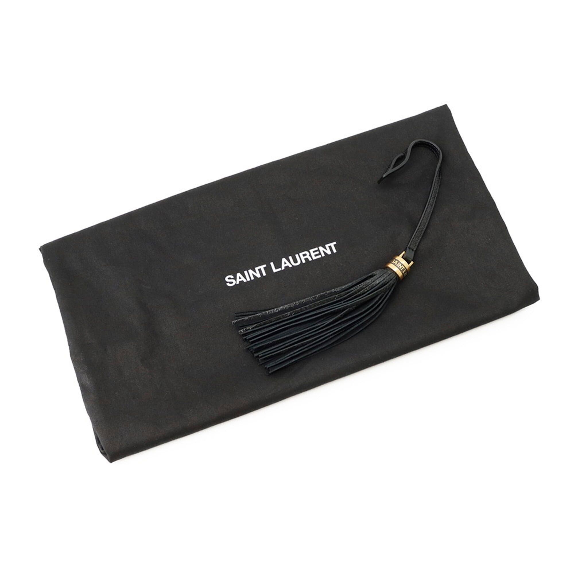 Yves Saint Laurent Yves Saint Laurent Saint Laurent Paris Shoulder Bag Lou Camera Tweed 612544 SAINT LAURENT PARIS Handbag with Tassel Black Women's Size ONE SIZE - 12 Thumbnail