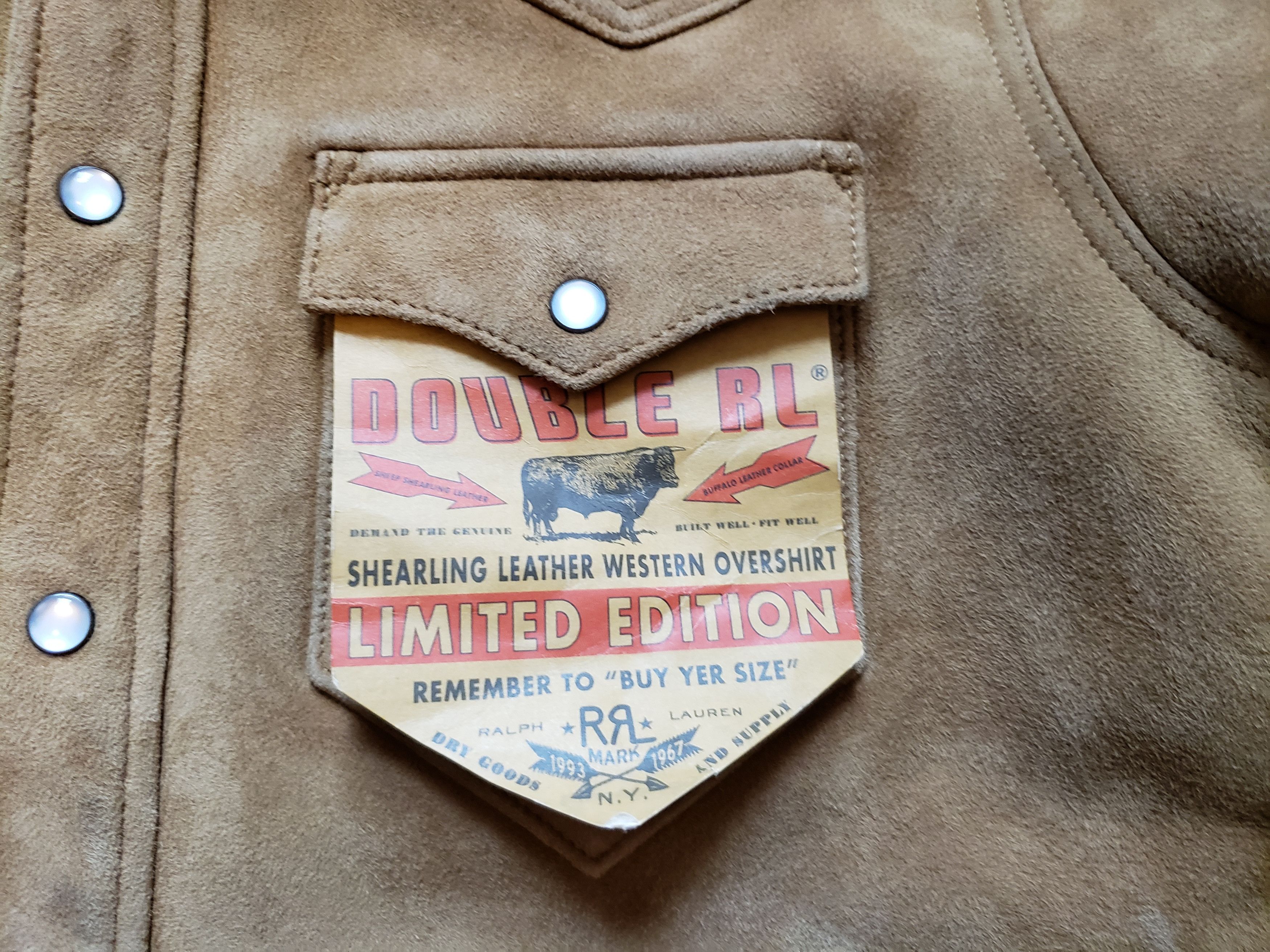 Rrl shearling western shirt jacket clearance