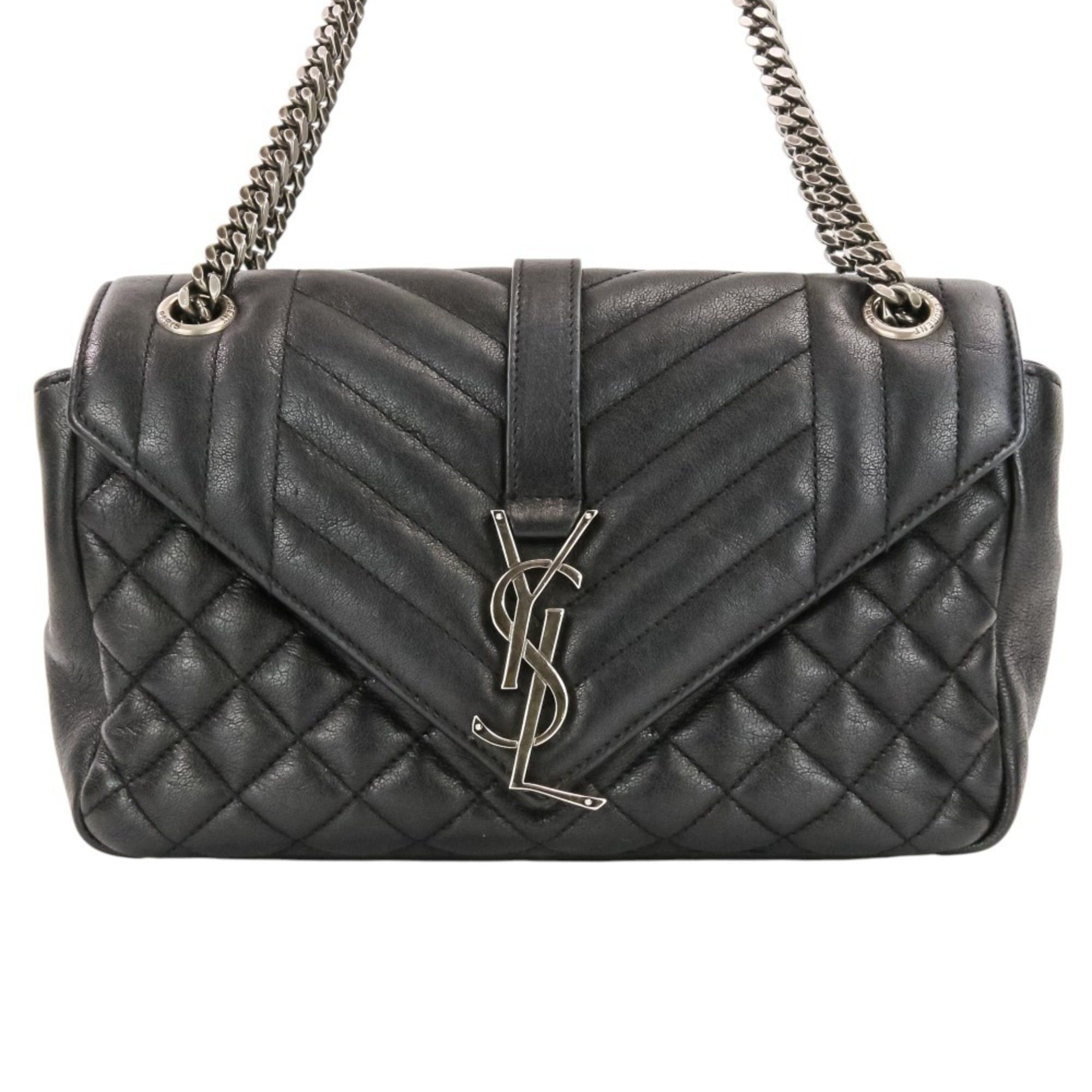 Yves Saint Laurent Yves Saint Laurent SAINT LAURENT PARIS Classic Small Satchel Leather Shoulder Bag 428125 Black Women's Size ONE SIZE - 3 Thumbnail