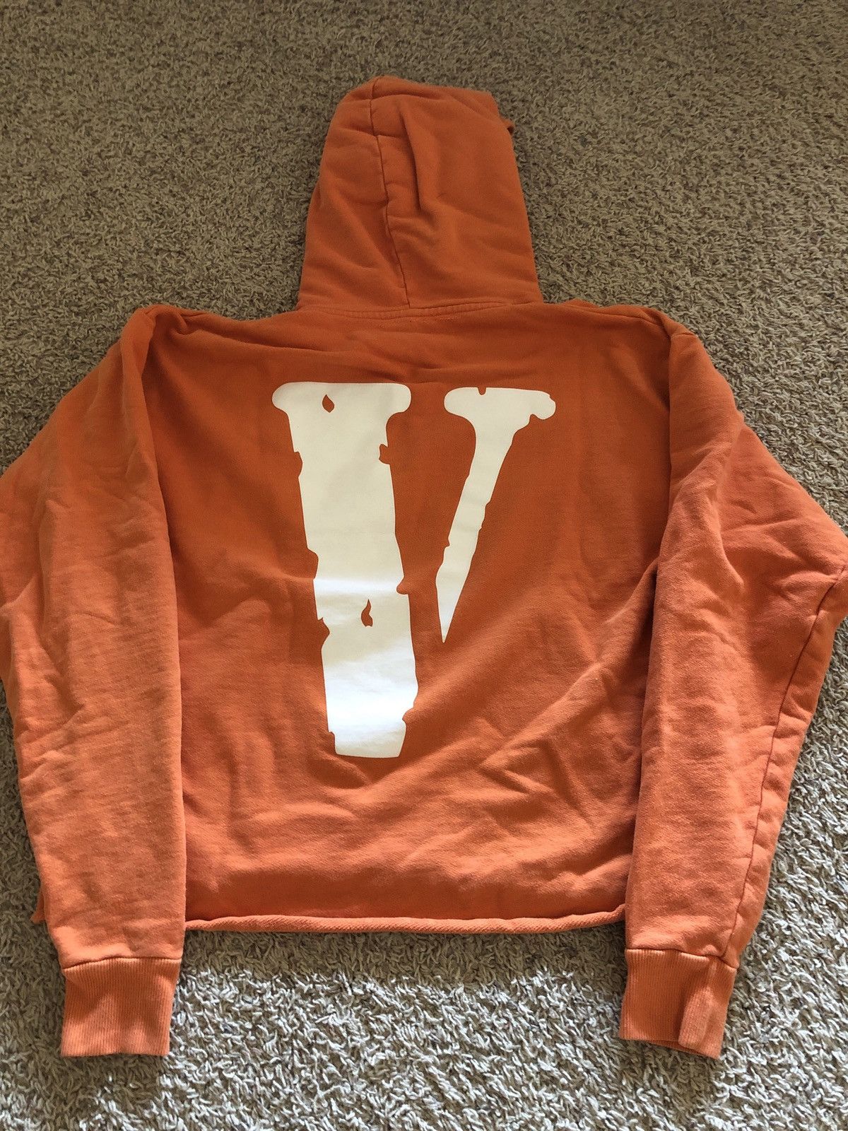Vlone Vlone friends hoodie orange white | Grailed