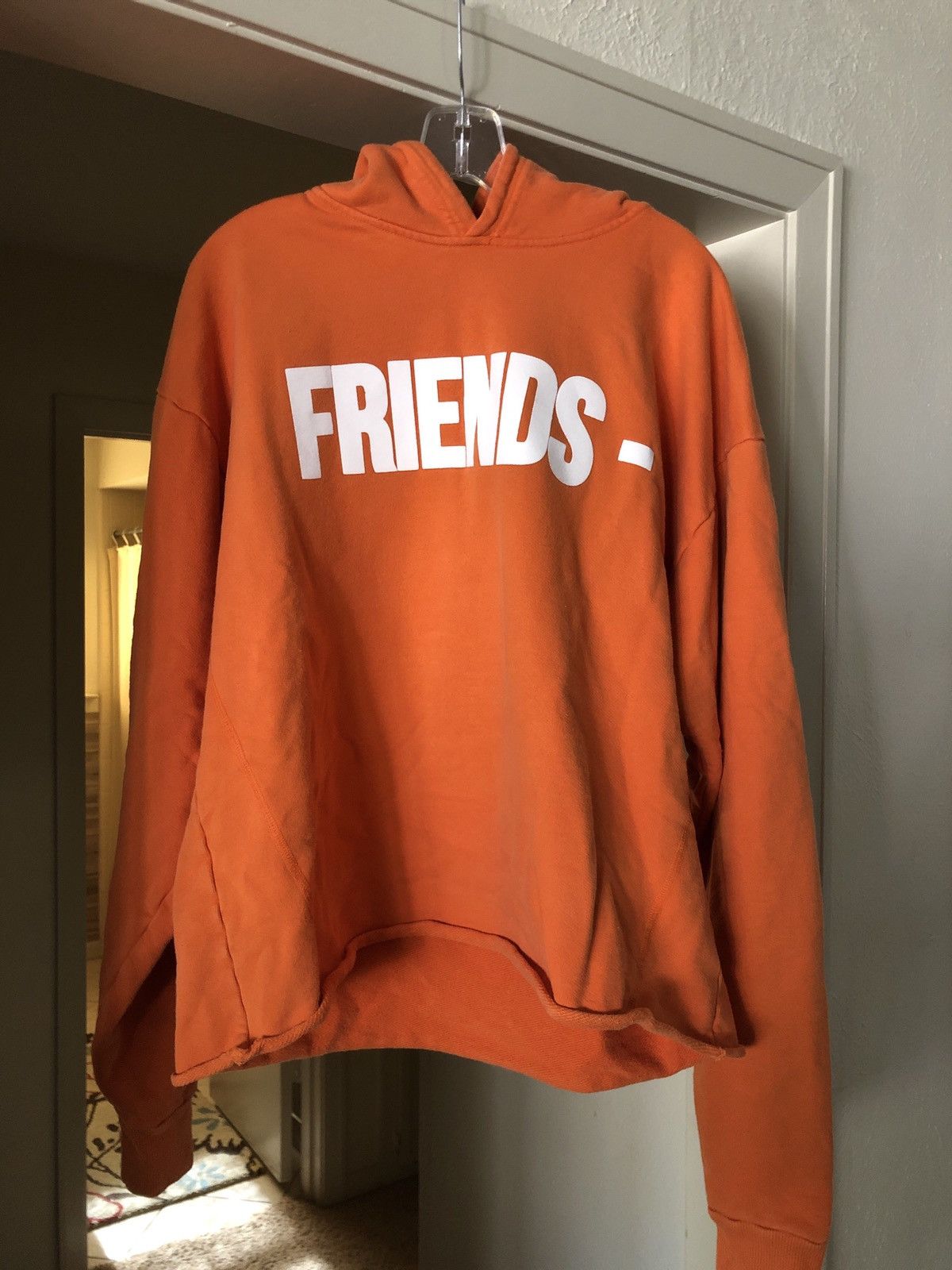 Vlone Vlone friends hoodie orange white | Grailed