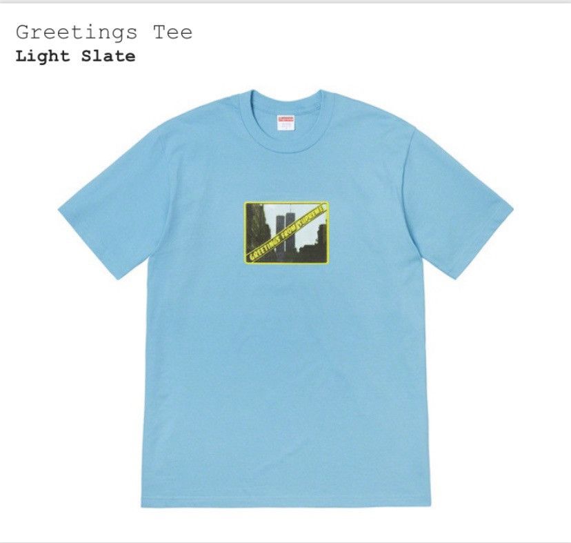 Supreme Supreme Greetings Twin Towers Tee Deadstock Grailed