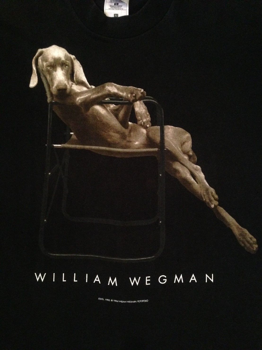 Vintage 90s William Wegman Art T shirt Size L high quality