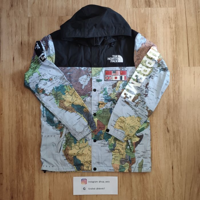 Supreme x north face hotsell map jacket