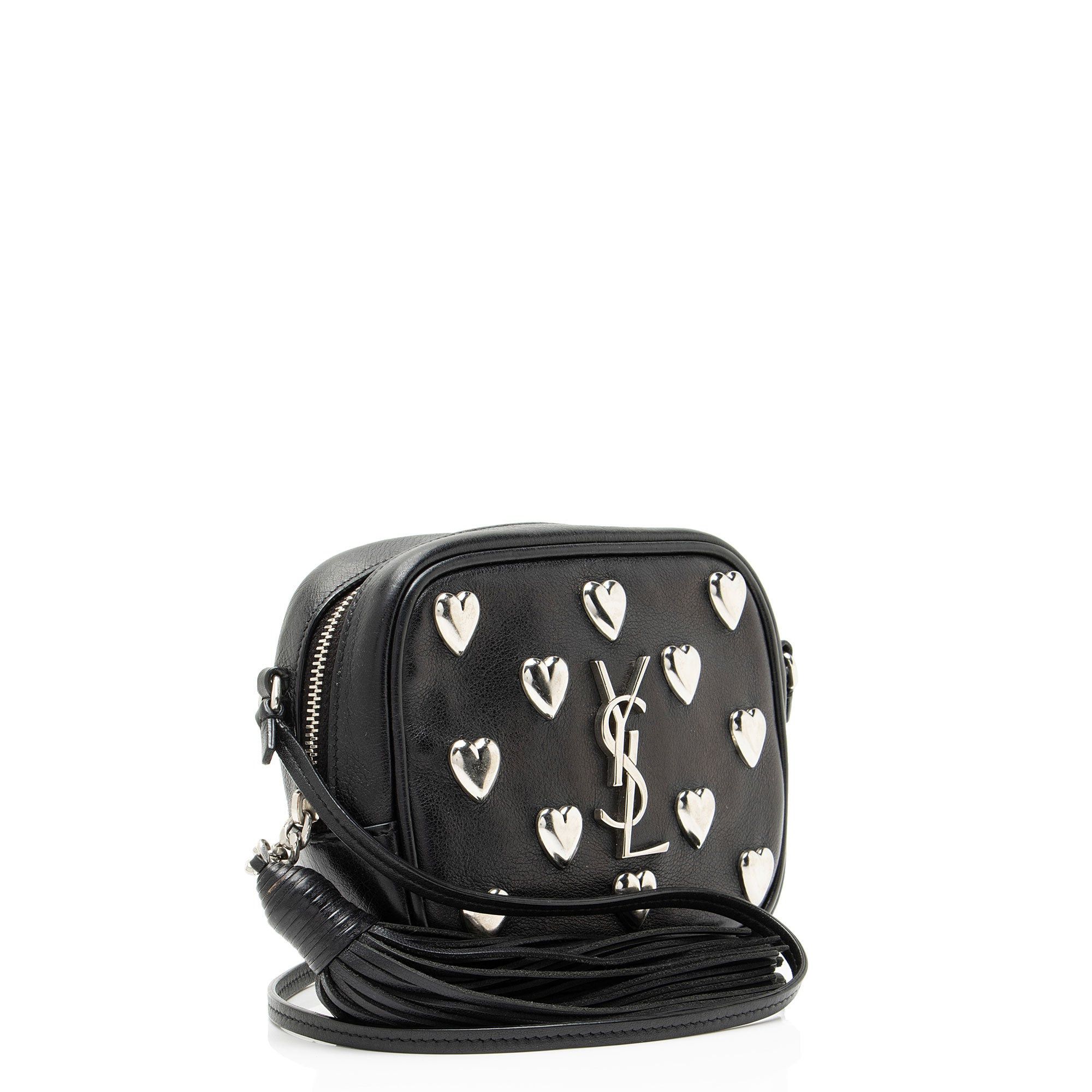 Saint Laurent Paris Saint Laurent Heart Studded Leather Monogram Blogger Bag Size ONE SIZE - 2 Thumbnail