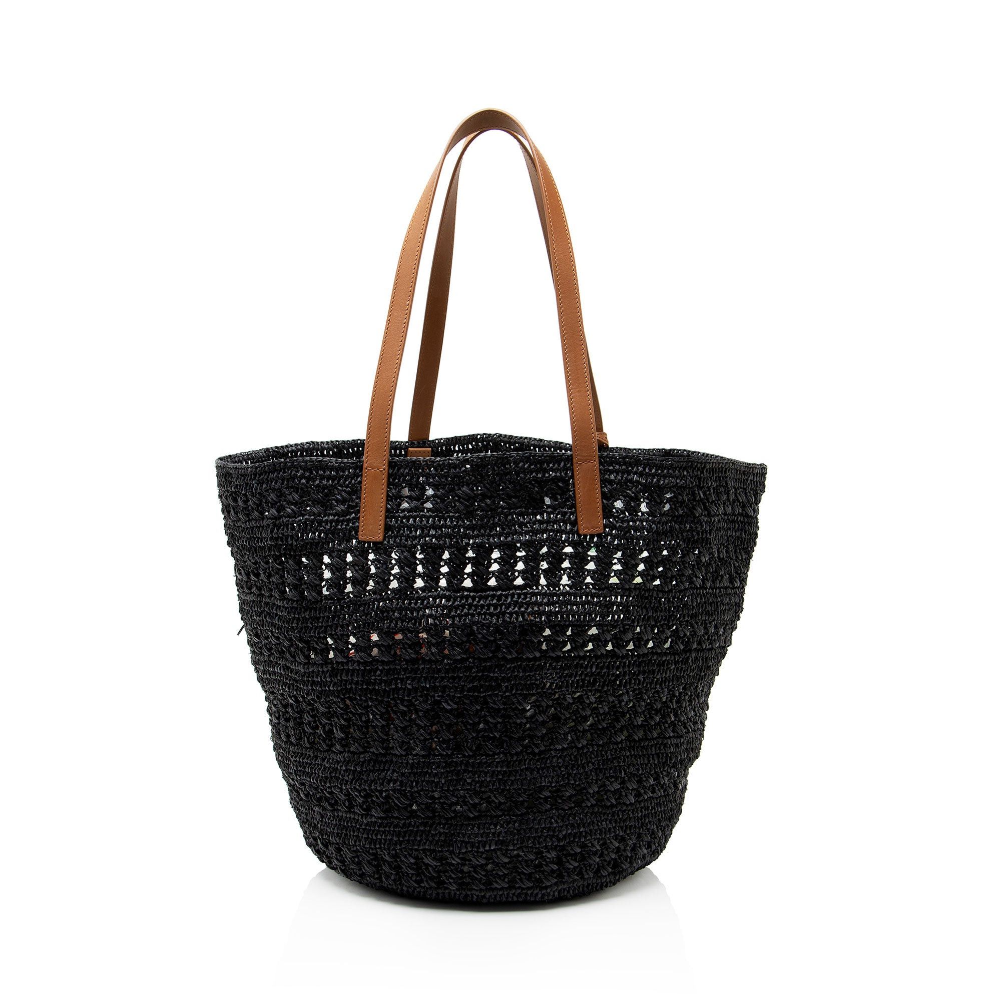 Saint Laurent Paris Saint Laurent Raffia Panier Medium Tote Size ONE SIZE - 3 Thumbnail