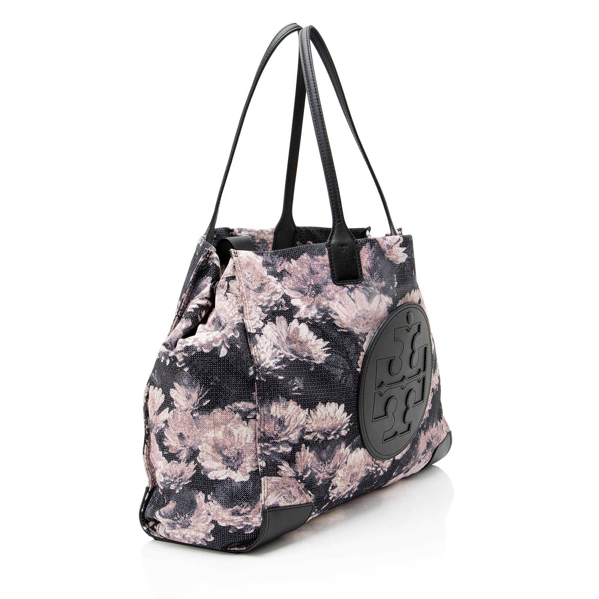 Tory Burch Tory Burch Floral Nylon Leather Ella Tote Size ONE SIZE - 2 Thumbnail