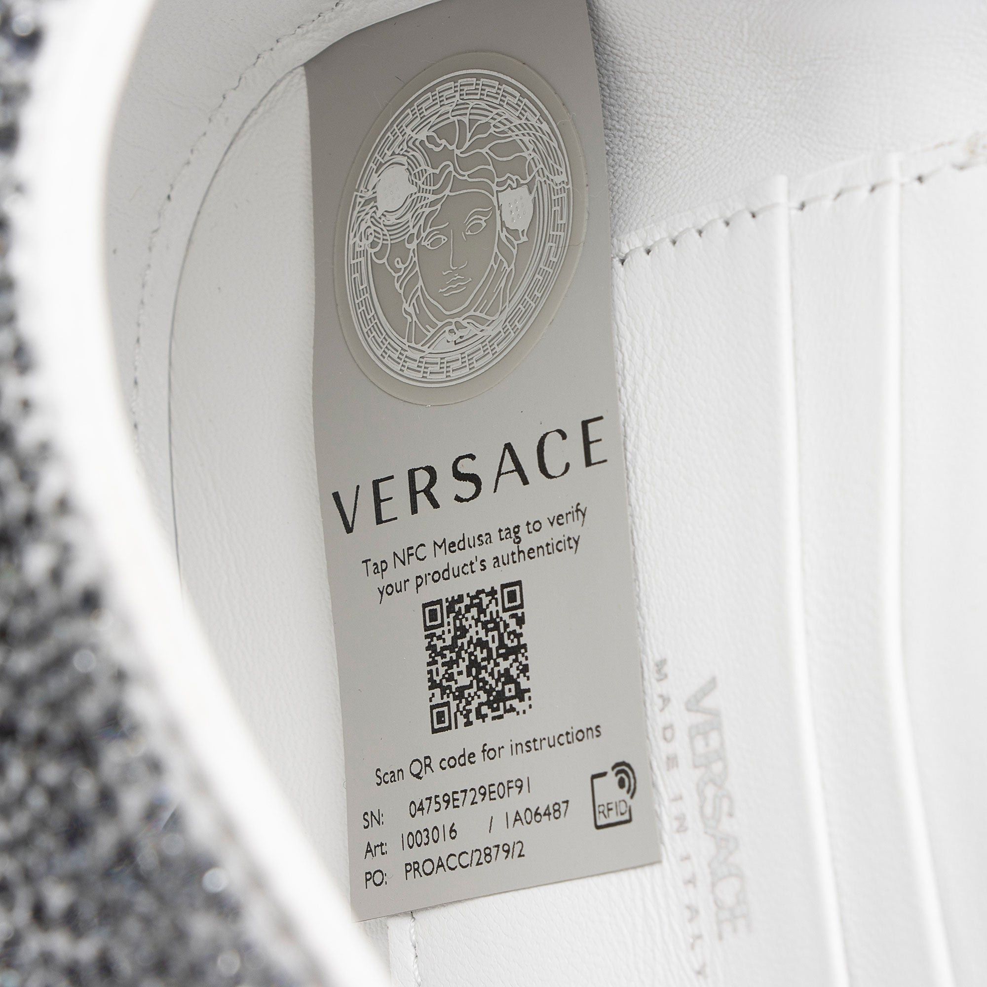 Versace Versace Satin Crystal Embellished La Medusa Mini Top Handle Size ONE SIZE - 8 Thumbnail