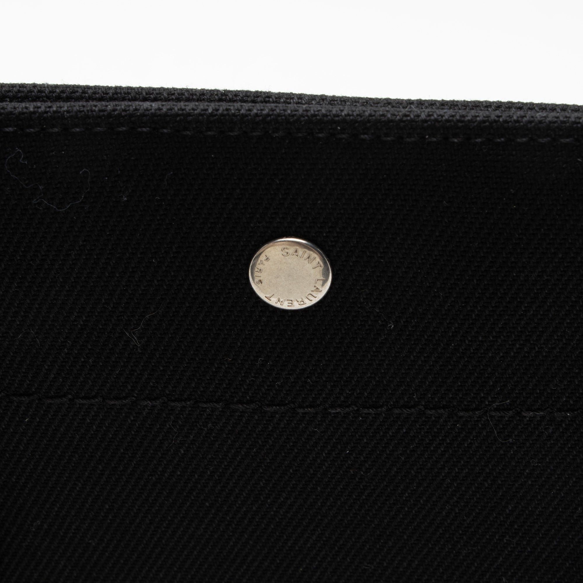 Saint Laurent Paris Saint Laurent Canvas Calfskin Rive Gauche Large Tote Size ONE SIZE - 9 Thumbnail