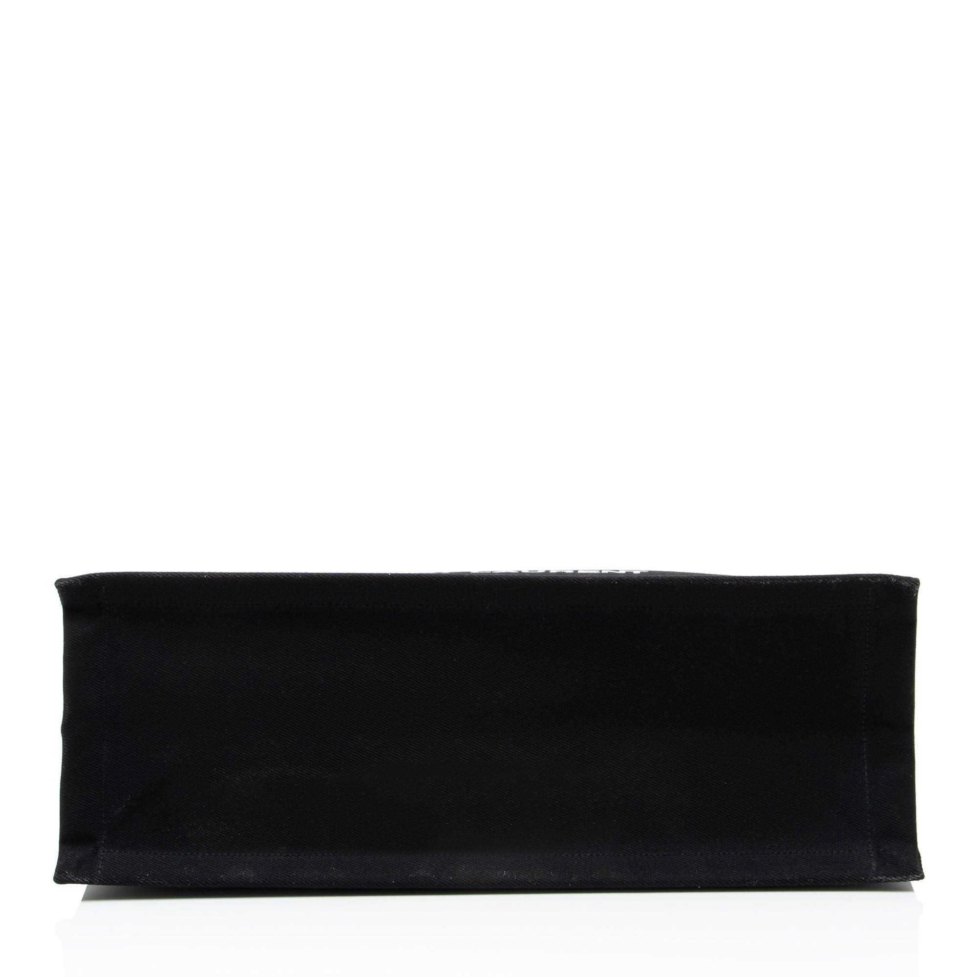 Saint Laurent Paris Saint Laurent Canvas Calfskin Rive Gauche Large Tote Size ONE SIZE - 4 Thumbnail