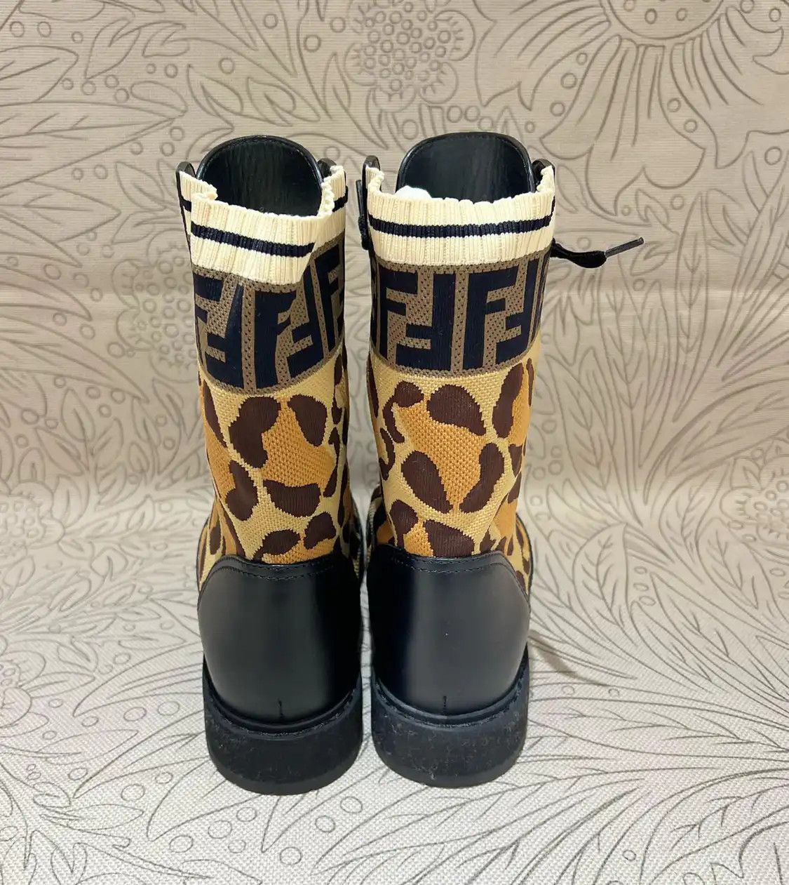 Fendi FENDI black cowhide leather Women's knee-high boots 36 Size US 6 / IT 36 - 3 Thumbnail