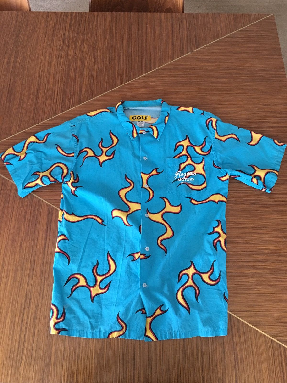 Golf Wang Golf Wang FLAME BUTTON UP L | Grailed