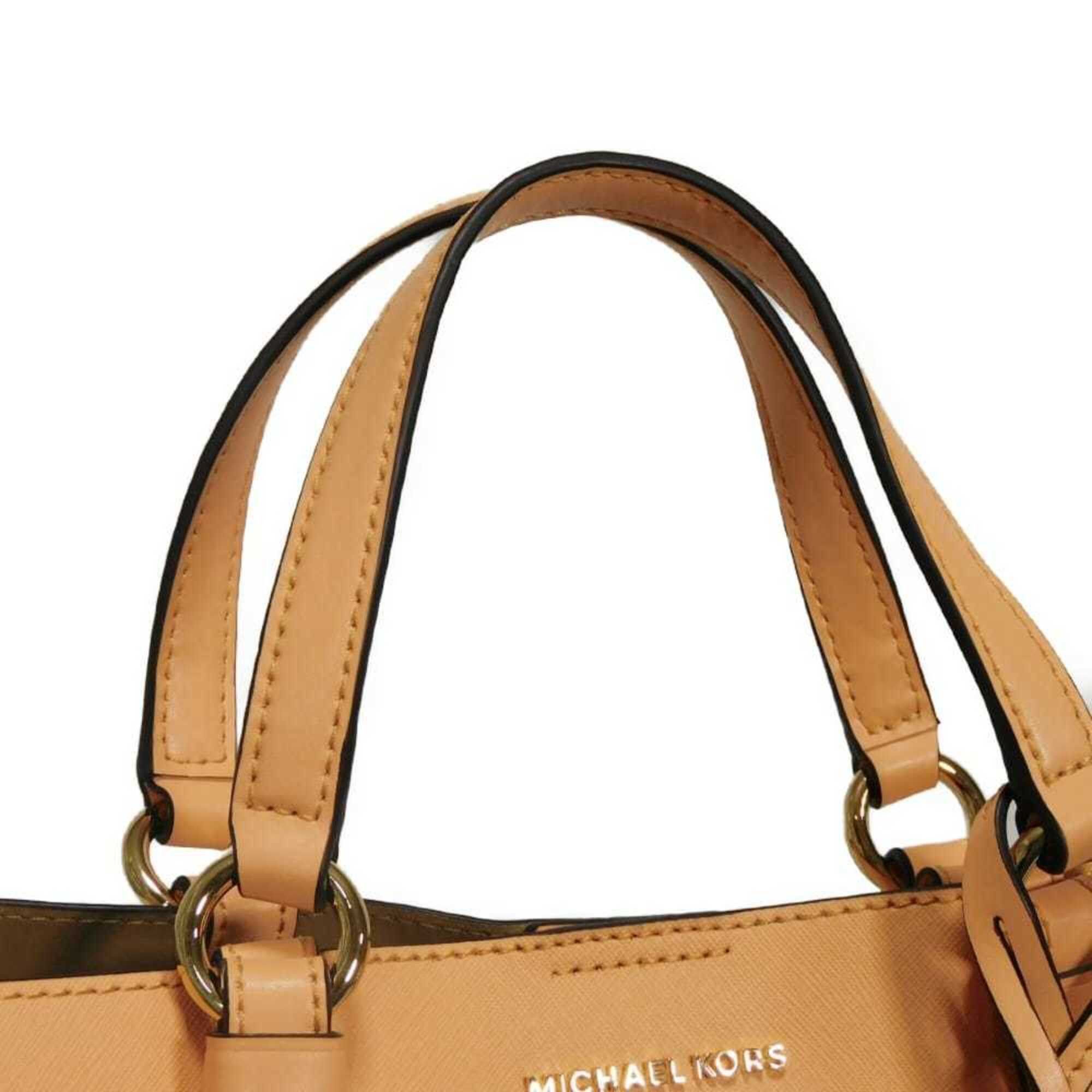Michael Kors Michael Kors Sullivan Convertible Small Tote Bag, Saffiano Leather, 2-Way, MK Logo, Cantaloupe, 30T0GNXT5U, Women's Bag Size ONE SIZE - 19 Thumbnail