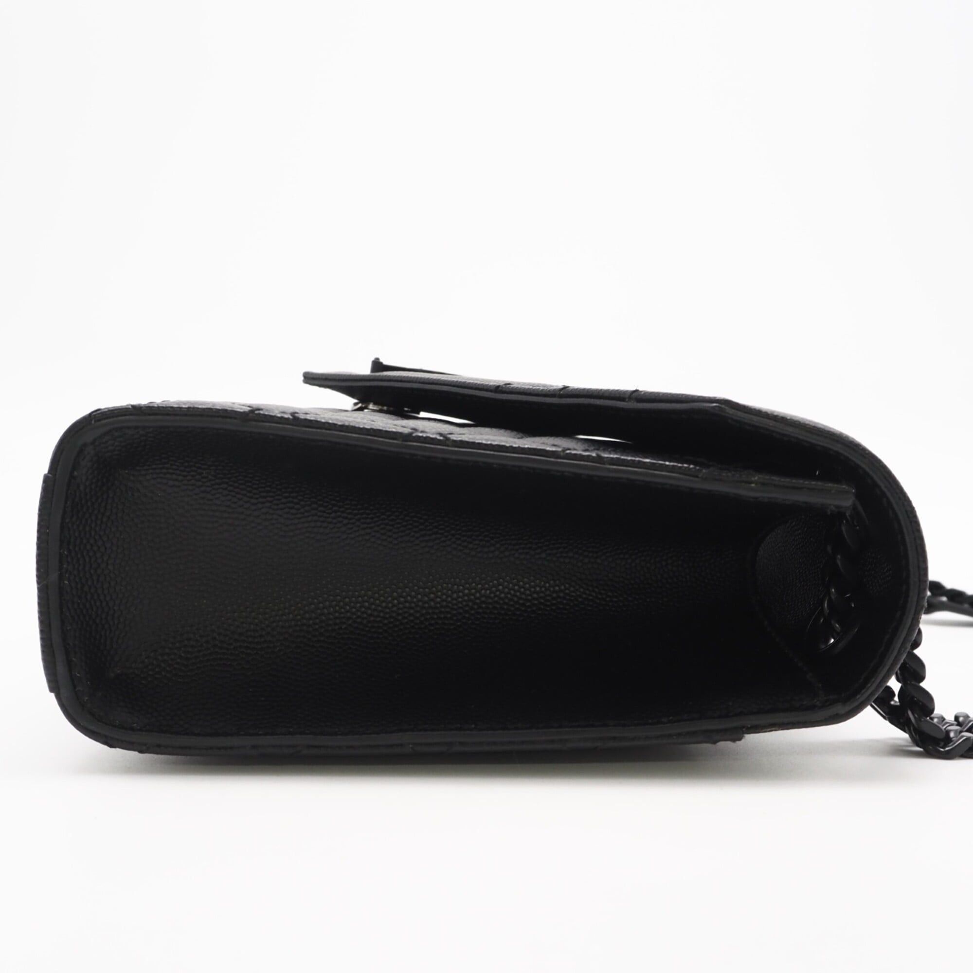Yves Saint Laurent YVES SAINT LAURENT Mixed Matelassé Lambskin Envelope Medium Shoulder Bag 600185 Black Women's Size ONE SIZE - 5 Thumbnail