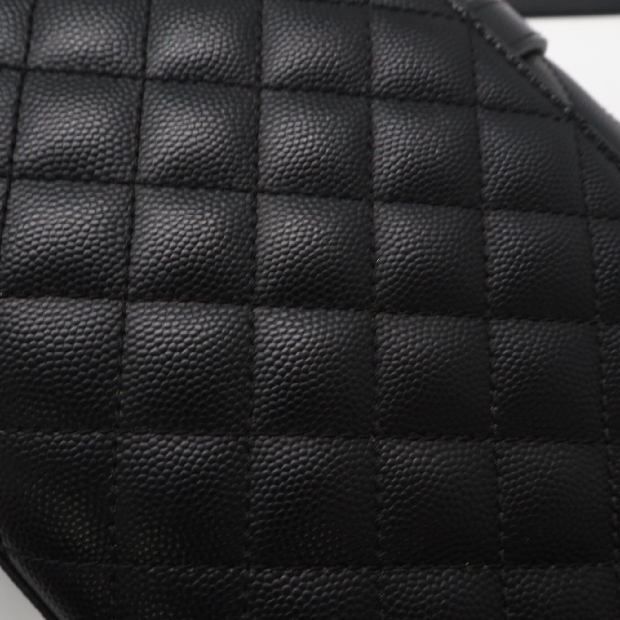 Yves Saint Laurent YVES SAINT LAURENT Mixed Matelassé Lambskin Envelope Medium Shoulder Bag 600185 Black Women's Size ONE SIZE - 3 Thumbnail