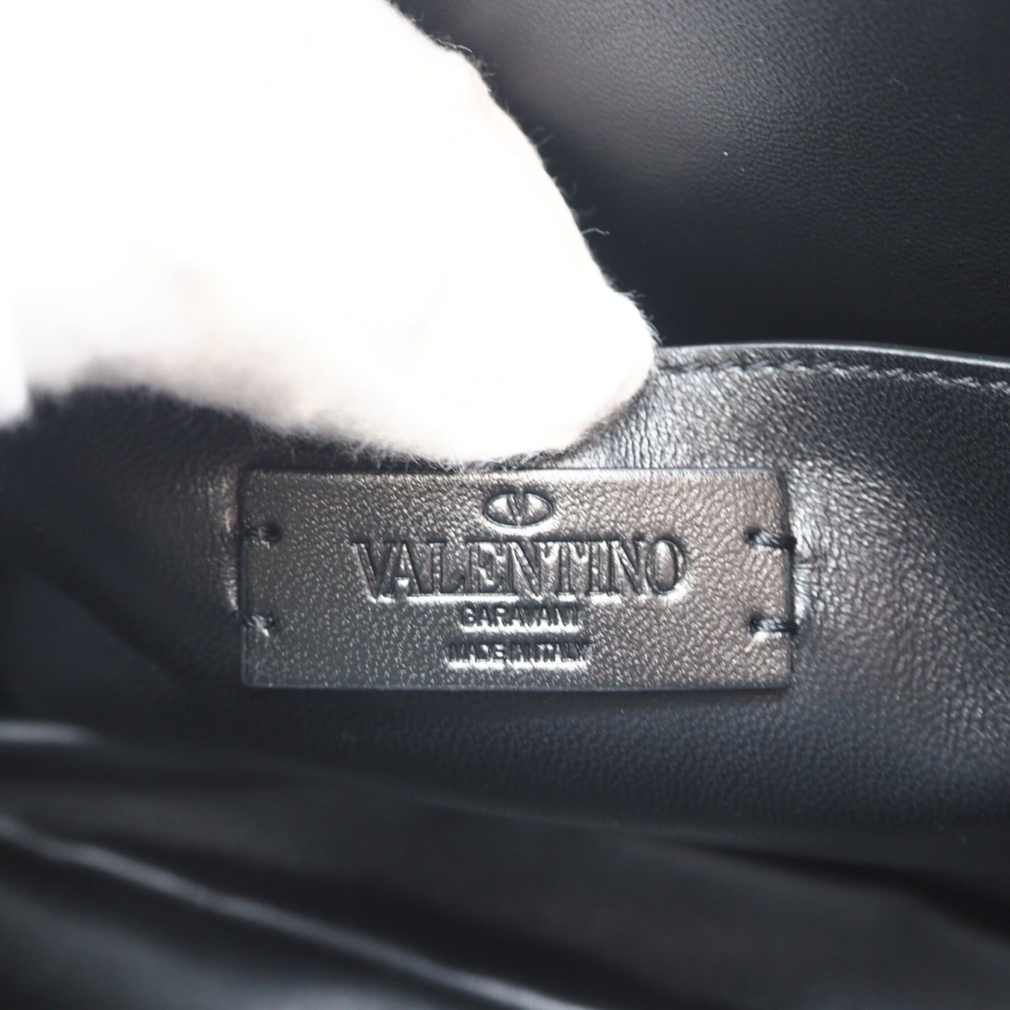 Valentino VALENTINO Roman Stud Nappa Shoulder Bag WY0B0B26DUA0NO Black Gold Lambskin Women's Size ONE SIZE - 12 Thumbnail