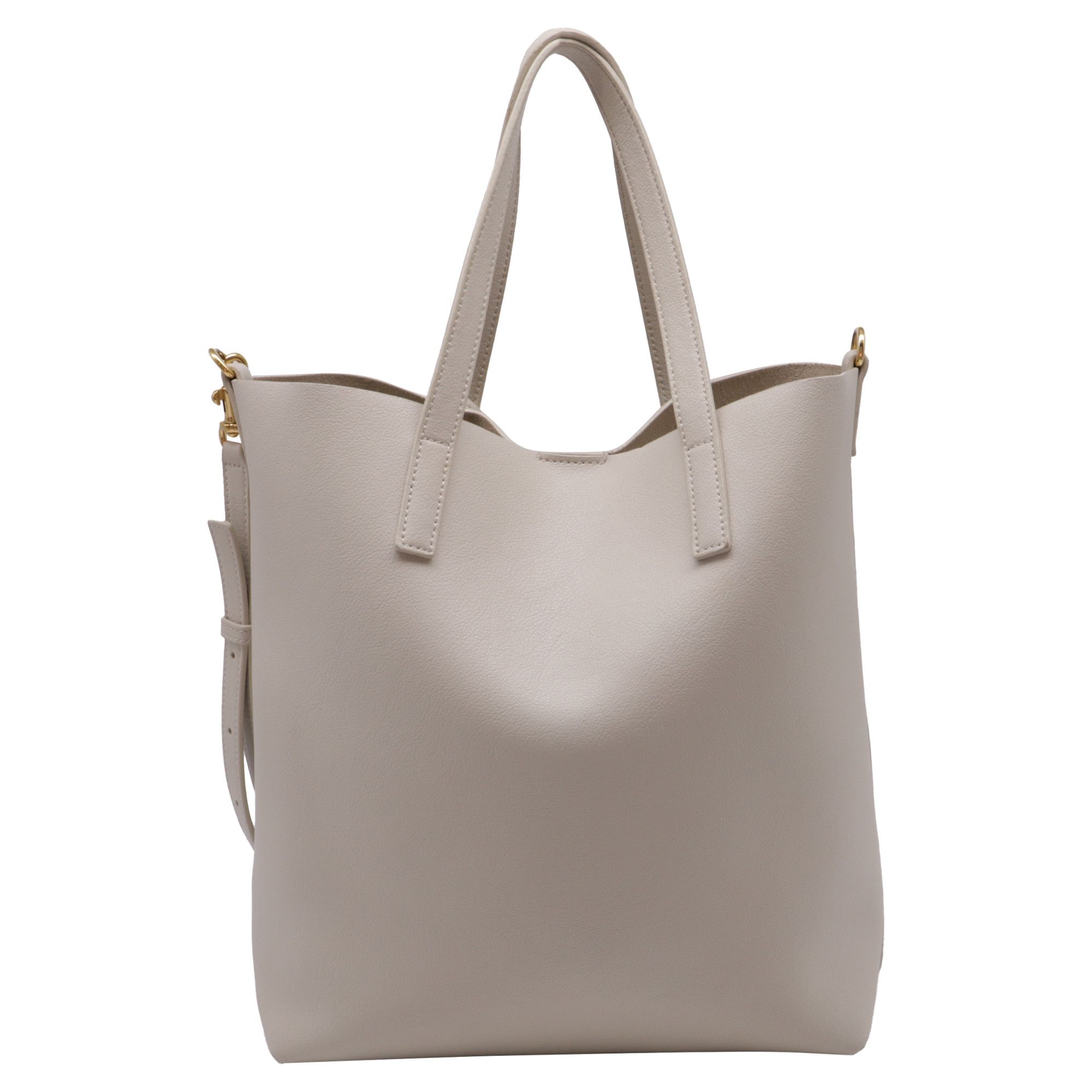 Saint Laurent Paris Saint Laurent N/S Shopping Tote in Beige Leather Size ONE SIZE - 4 Thumbnail
