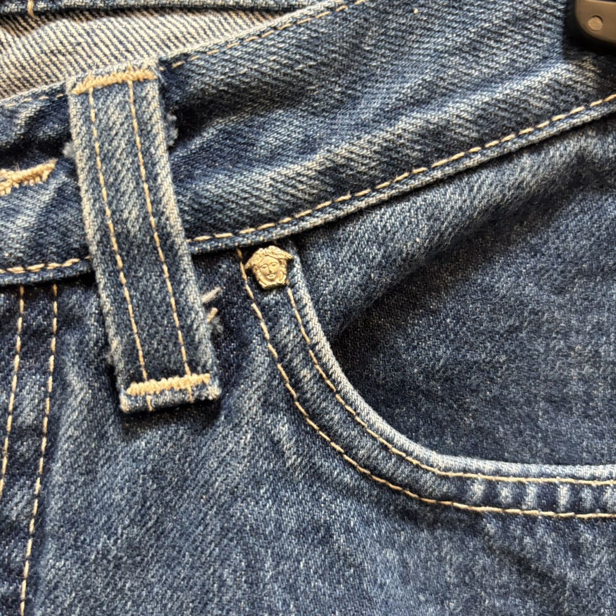 Versace × Vintage $400 Vintage 90s Versace Jeans Size 28" / US 6 / IT 42 - 4 Thumbnail