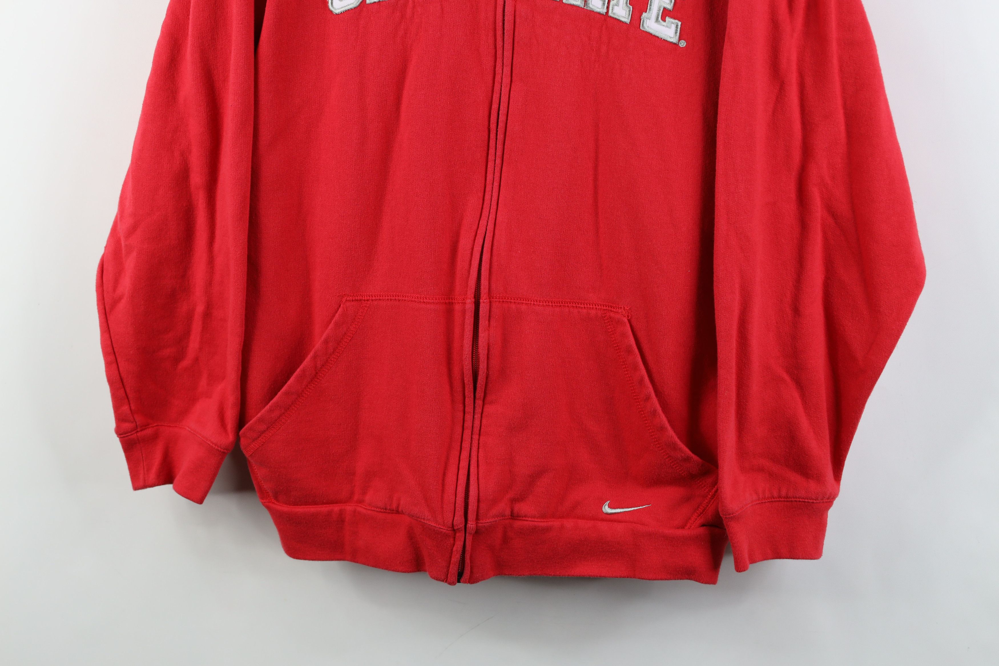 Nike Vintage Y2K Nike Swoosh Ohio State University Zip Hoodie Size L / US 10 / IT 46 - 3 Thumbnail