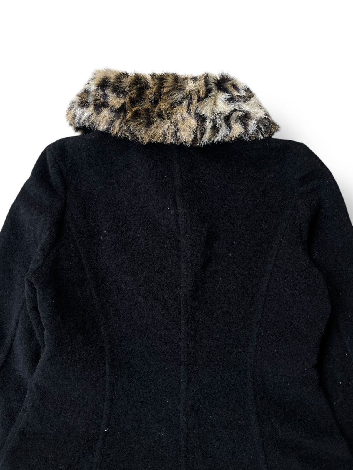 14th Addiction 🇯🇵 Machiko Jinto Leopard Fur Trench Coat Goa Gothic Punk Vkei Size S / US 4 / IT 40 - 18 Thumbnail