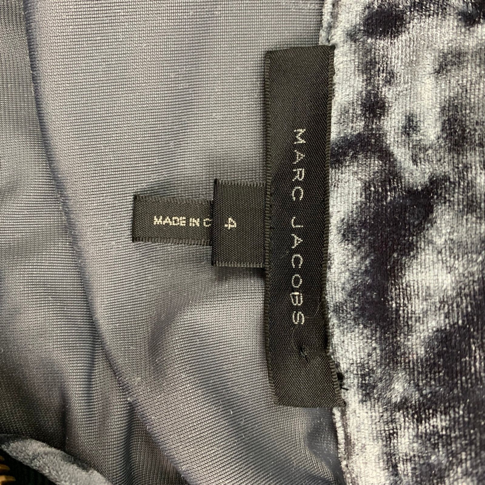 Marc Jacobs MARC JACOBS Size 4 Dark Gray Metallic Polyester Mini Dress Size S / US 4 / IT 40 - 6 Thumbnail