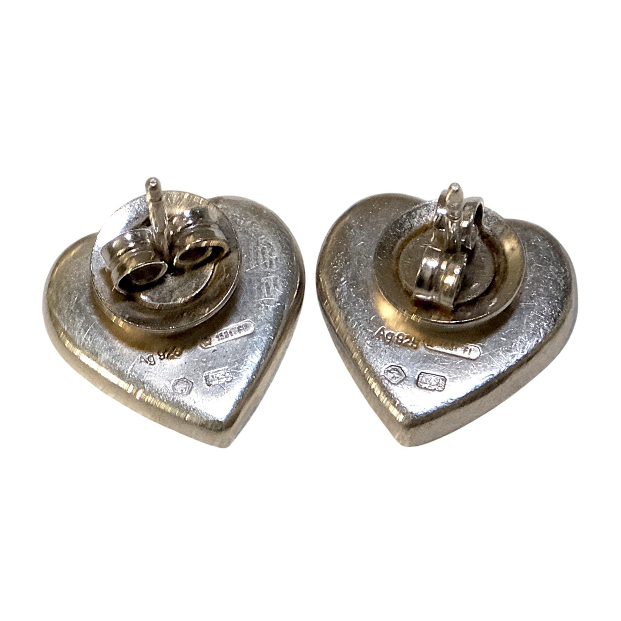 Gucci .925 Silver Heart Earrings Size ONE SIZE - 2 Thumbnail