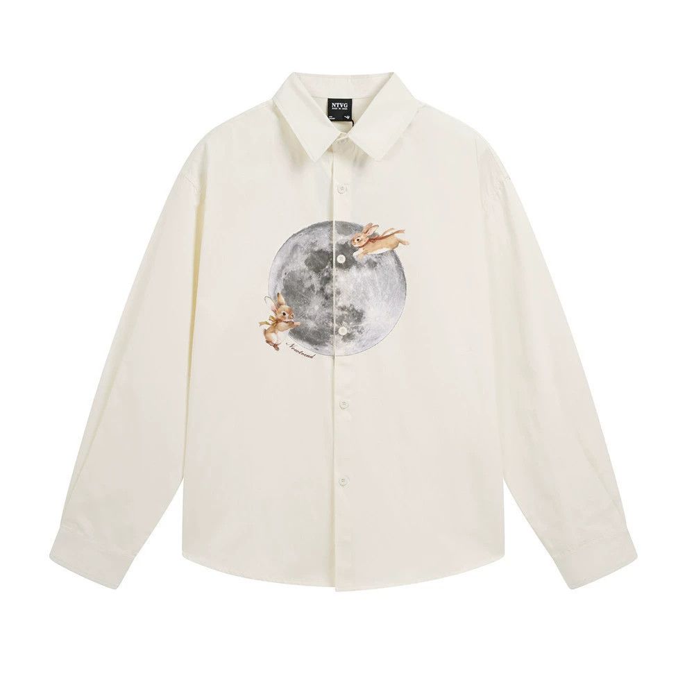 Vintage Retro men's loose casual animal print long-sleeved shirt Size US L / EU 52-54 / 3 - 1 Thumbnail