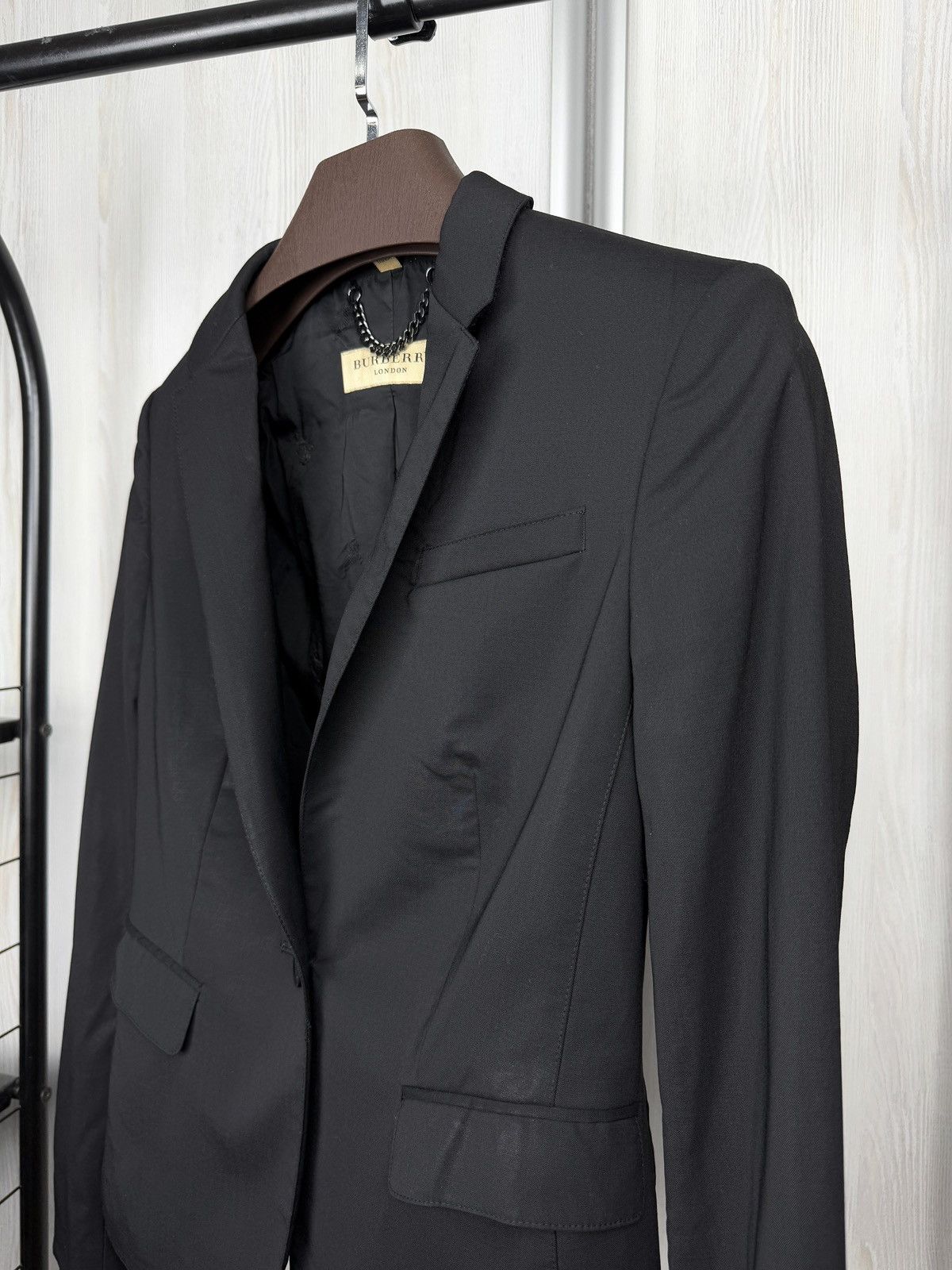 Burberry Burberry London Black Wool Single Breasted Blazer Size S / US 4 / IT 40 - 4 Thumbnail