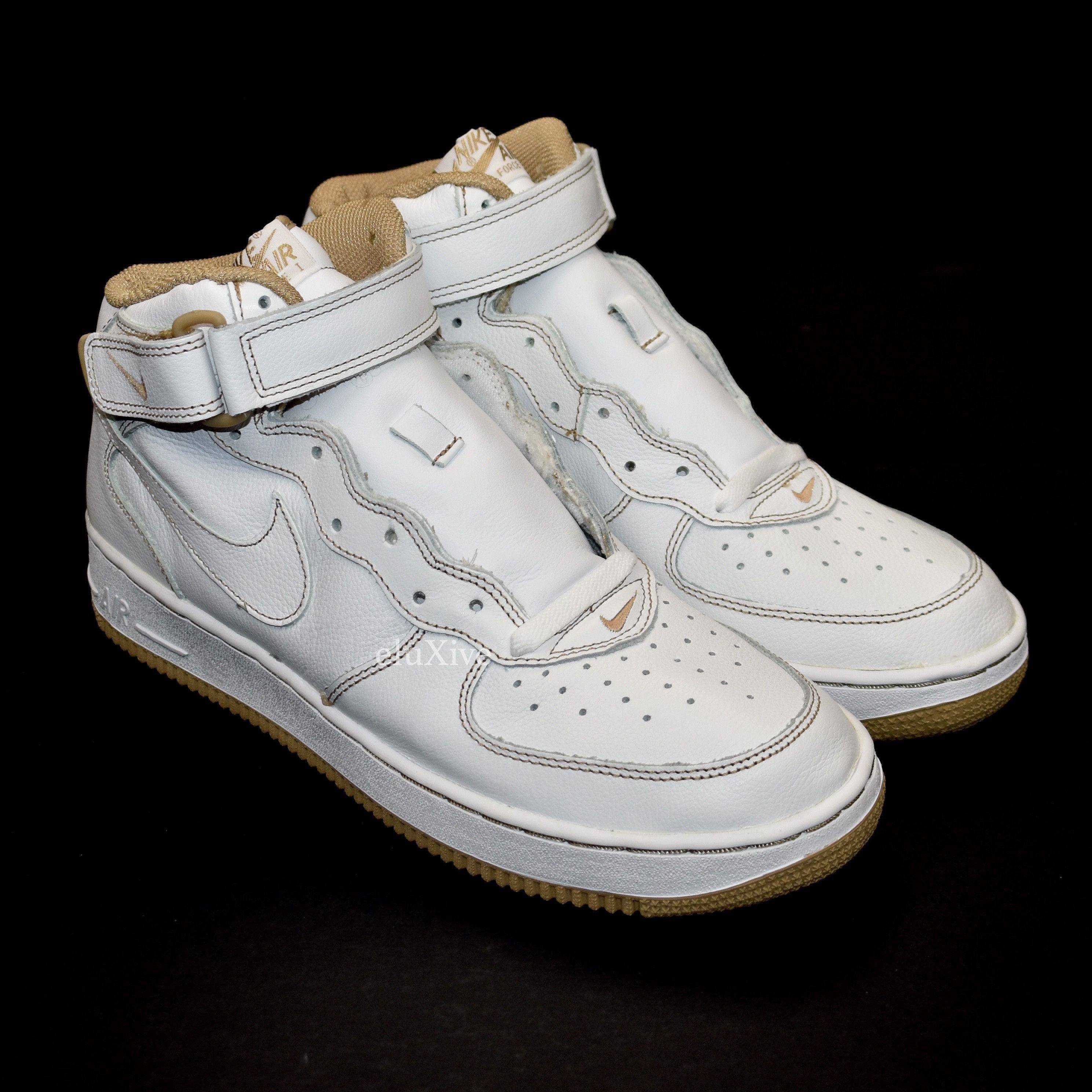 Nike 2002 Air Force 1 Mid B White Cane Contrast Stitch DS Size US 10.5 / EU 43-44 - 1 Preview