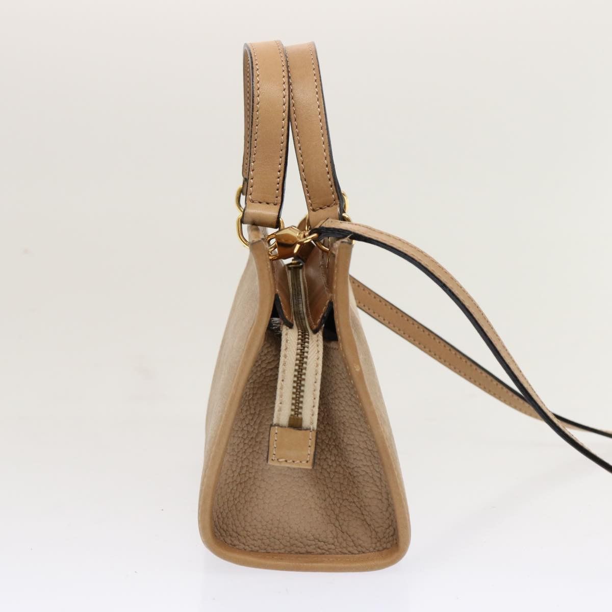 Celine CELINE Hand Bag Leather Beige Size ONE SIZE - 4 Thumbnail