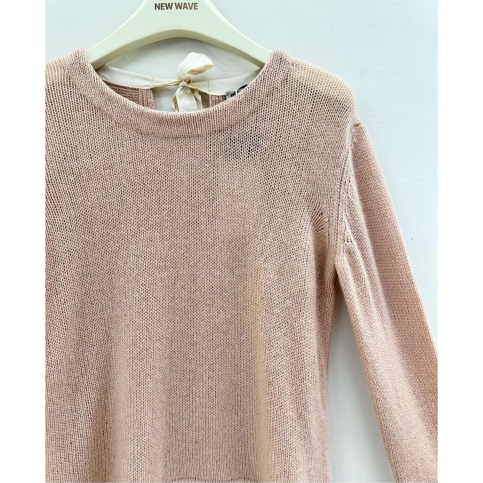 Miu Miu Miu Miu Pink Knit Sweater With Back Ribbon Tie Long Sleeves Size XS / US 0-2 / IT 36-38 - 3 Thumbnail