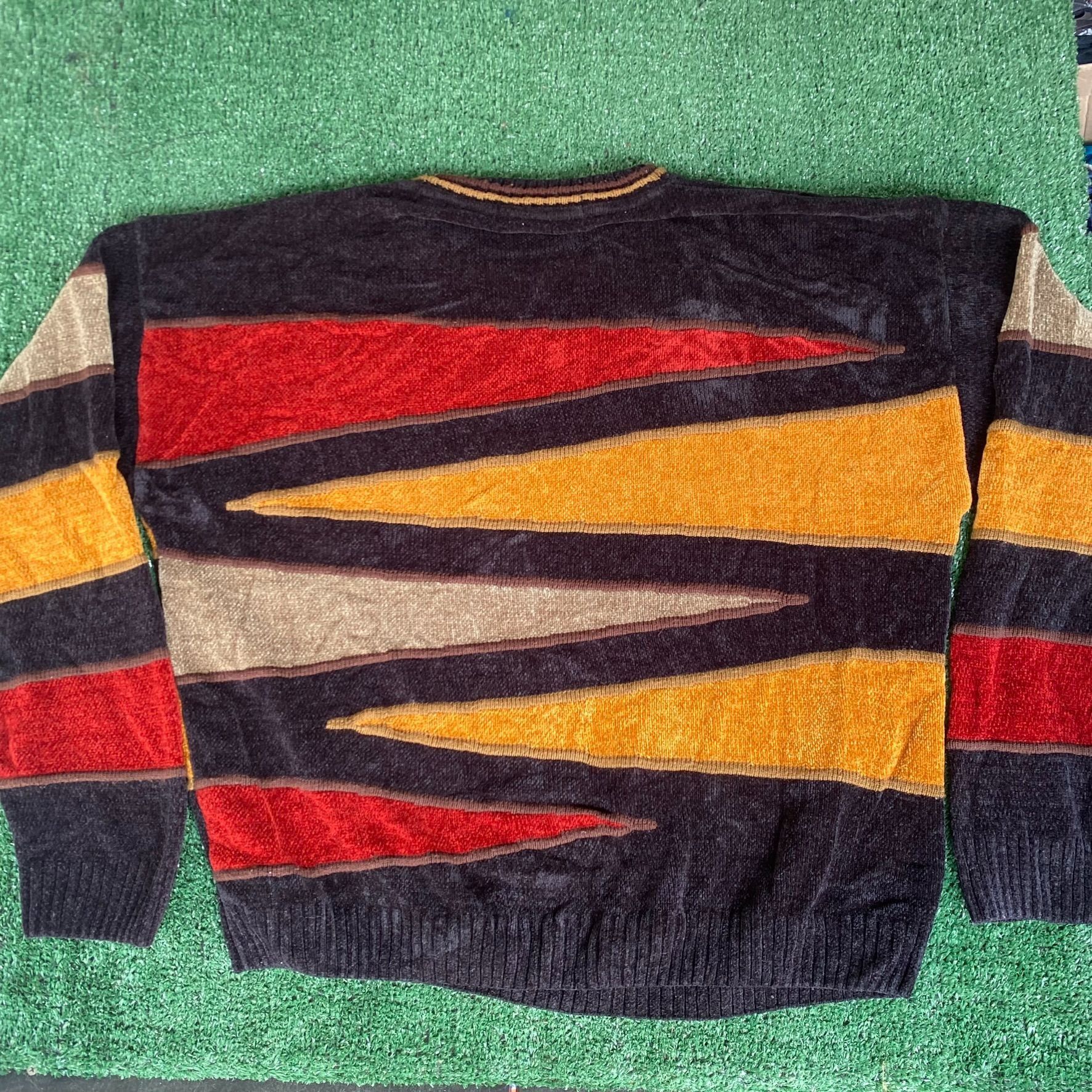 Protege Vintage 90s Coogi Style Sweater Knit Cosby Biggie Geometric Size US L / EU 52-54 / 3 - 5 Thumbnail