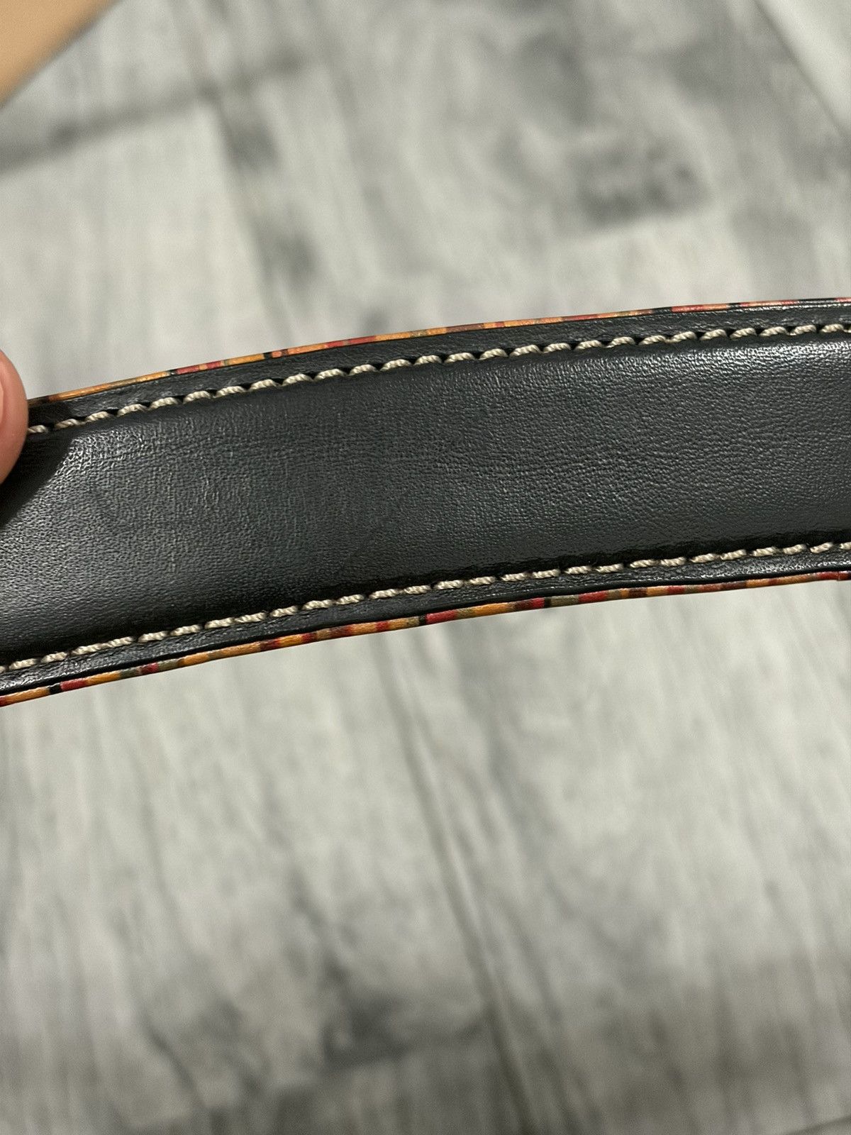 Paul Smith Paul Smith Black Leather Belt with Contrast Stitching Size 36 - 7 Thumbnail