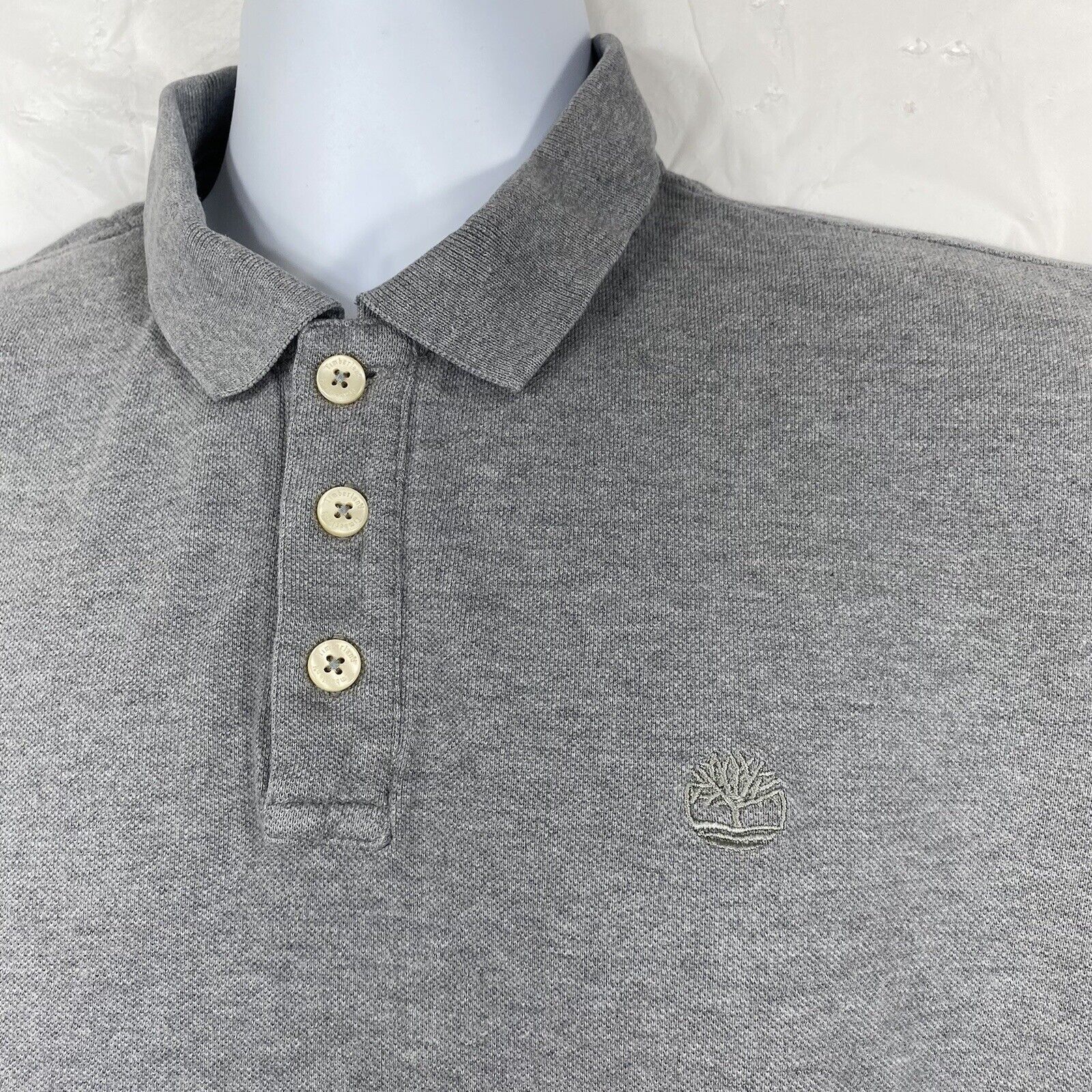 Timberland Timberland Small Gray Polo Logo Short Sleeve Button Up Shirt Size US S / EU 44-46 / 1 - 2 Thumbnail