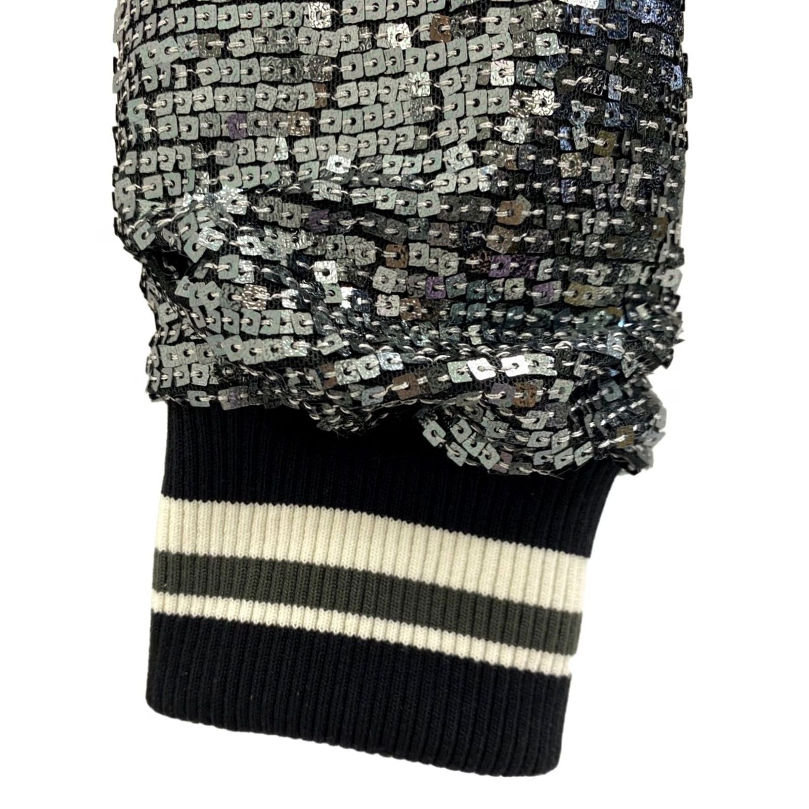 Zara ZARA Blouson Jacket Man L Black x silver Sequined Size US L / EU 52-54 / 3 - 5 Thumbnail