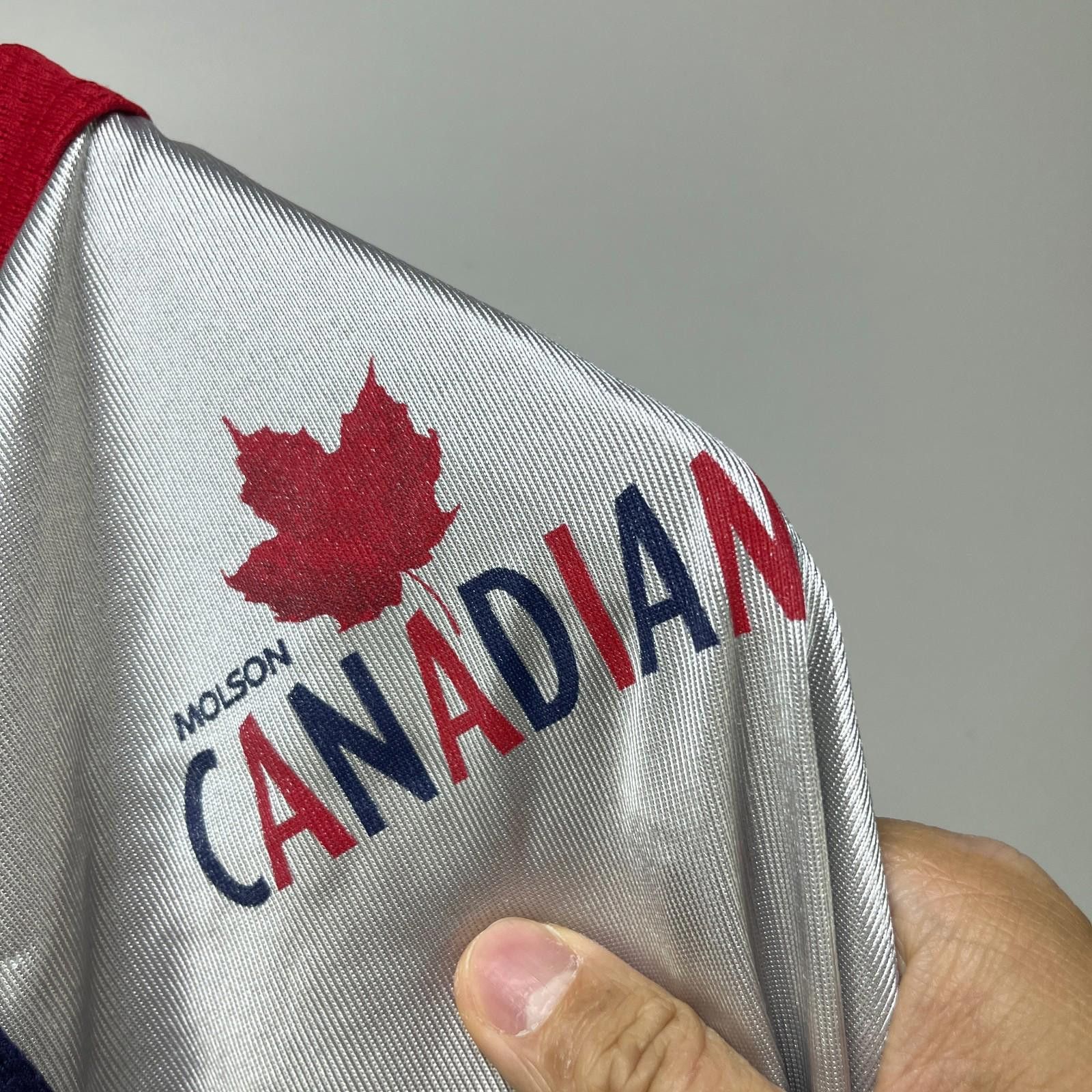 Designer Vintage Team Canada Hockey Molson Canadian Beer Jersey Large Size ONE SIZE - 4 Thumbnail