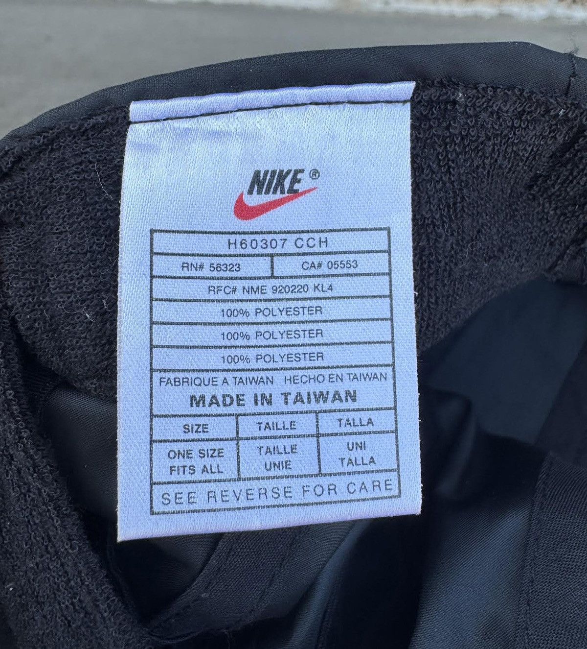 Nike Vintage Nike Clima F.I.T. Black / White Hat Size ONE SIZE - 3 Thumbnail
