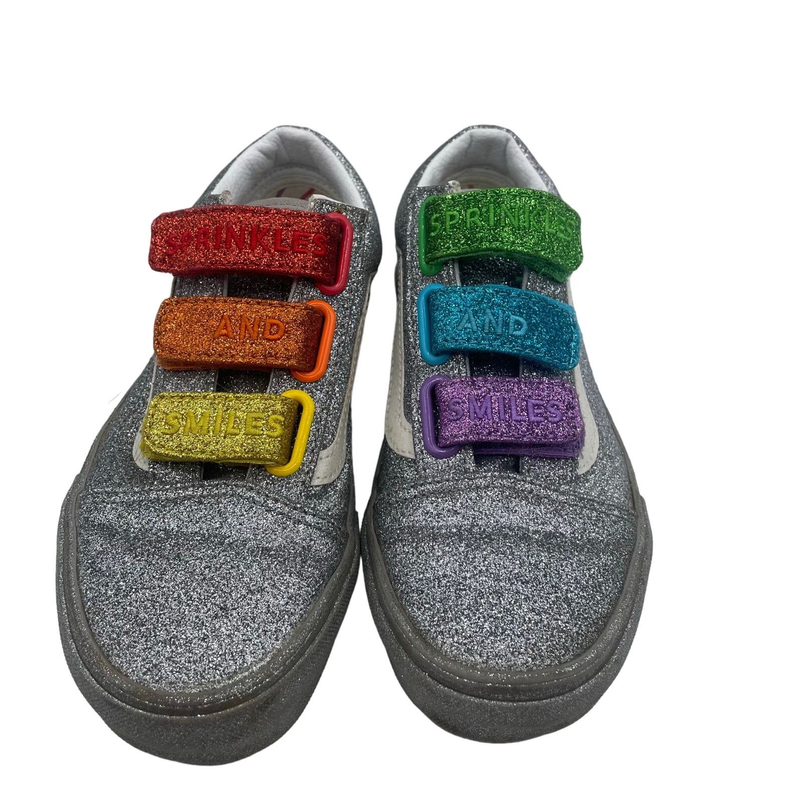 Vans VANS Old Skool V Flour Shop Shoes Silver Glitter Womens 5 Size US 5 / IT 35 - 3 Thumbnail