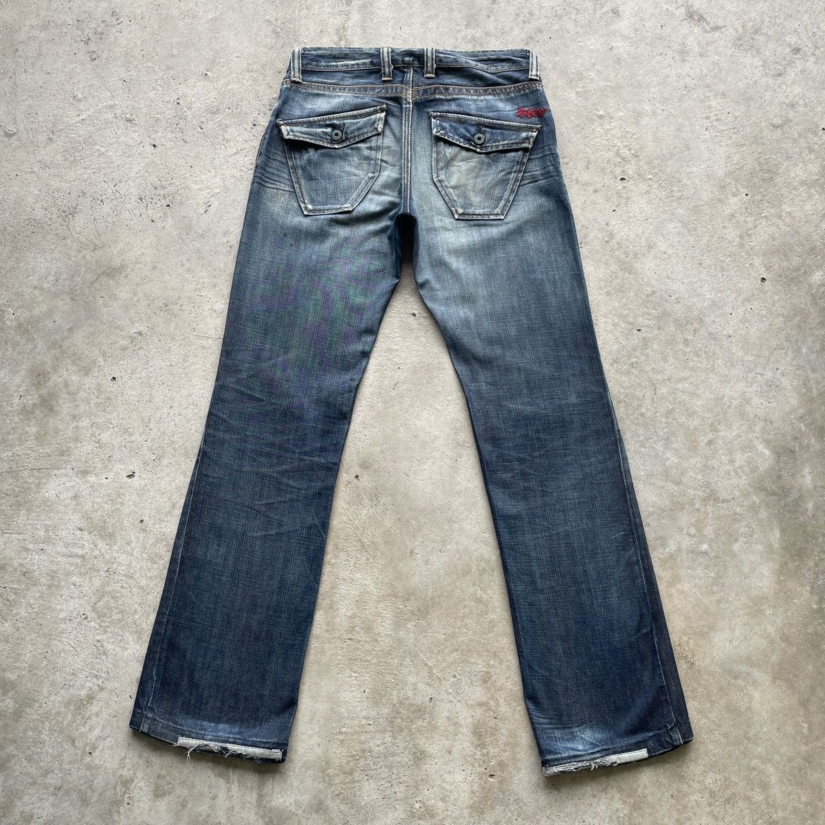 Jean × Replay × Vintage W32💥 Vintage Replay FLARE Faded Jeans Pants BOOTCUT Denim Size US 32 / EU 48 - 12 Thumbnail