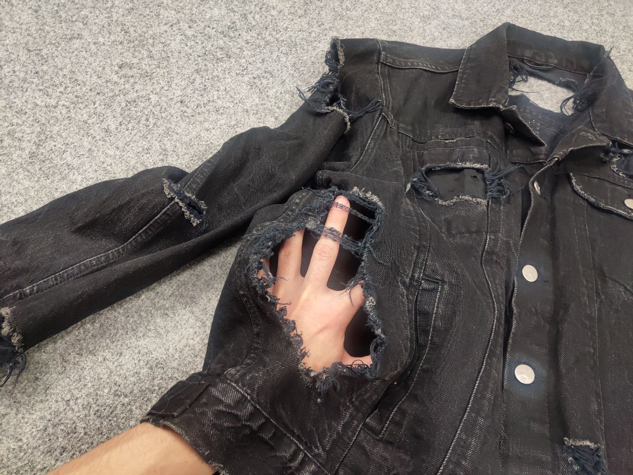 Misbhv Misbhv Design Distressed Denim sonic you Black Jacket Size US M / EU 48-50 / 2 - 14 Thumbnail