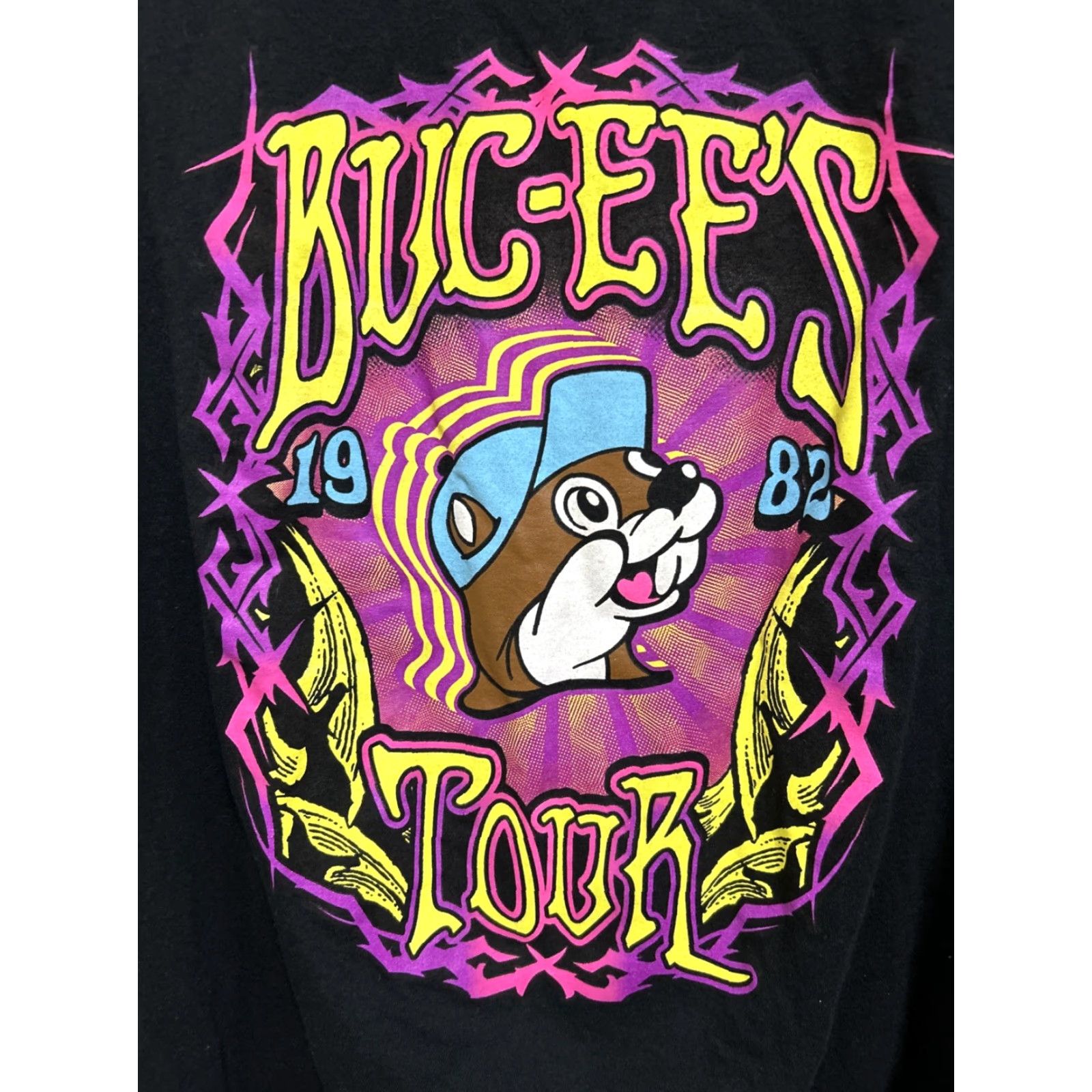Doublet VINTAGE Buc-ees Tour 1982-2021 Double-Sided Tee Shirt Adult XL Black Mens Size US XL / EU 56 / 4 - 4 Thumbnail