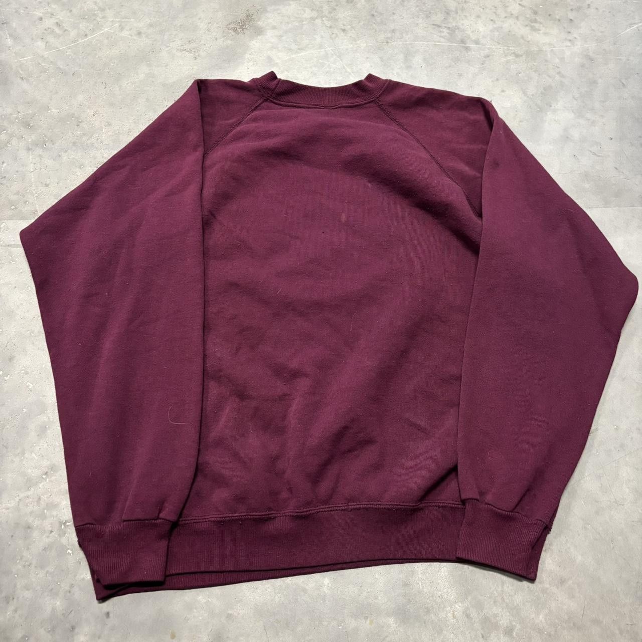 Japanese Brand × Vintage Crazy Vintage 90s Burgundy Autumn Fall Leaves Crewneck! Size US XL / EU 56 / 4 - 6 Thumbnail