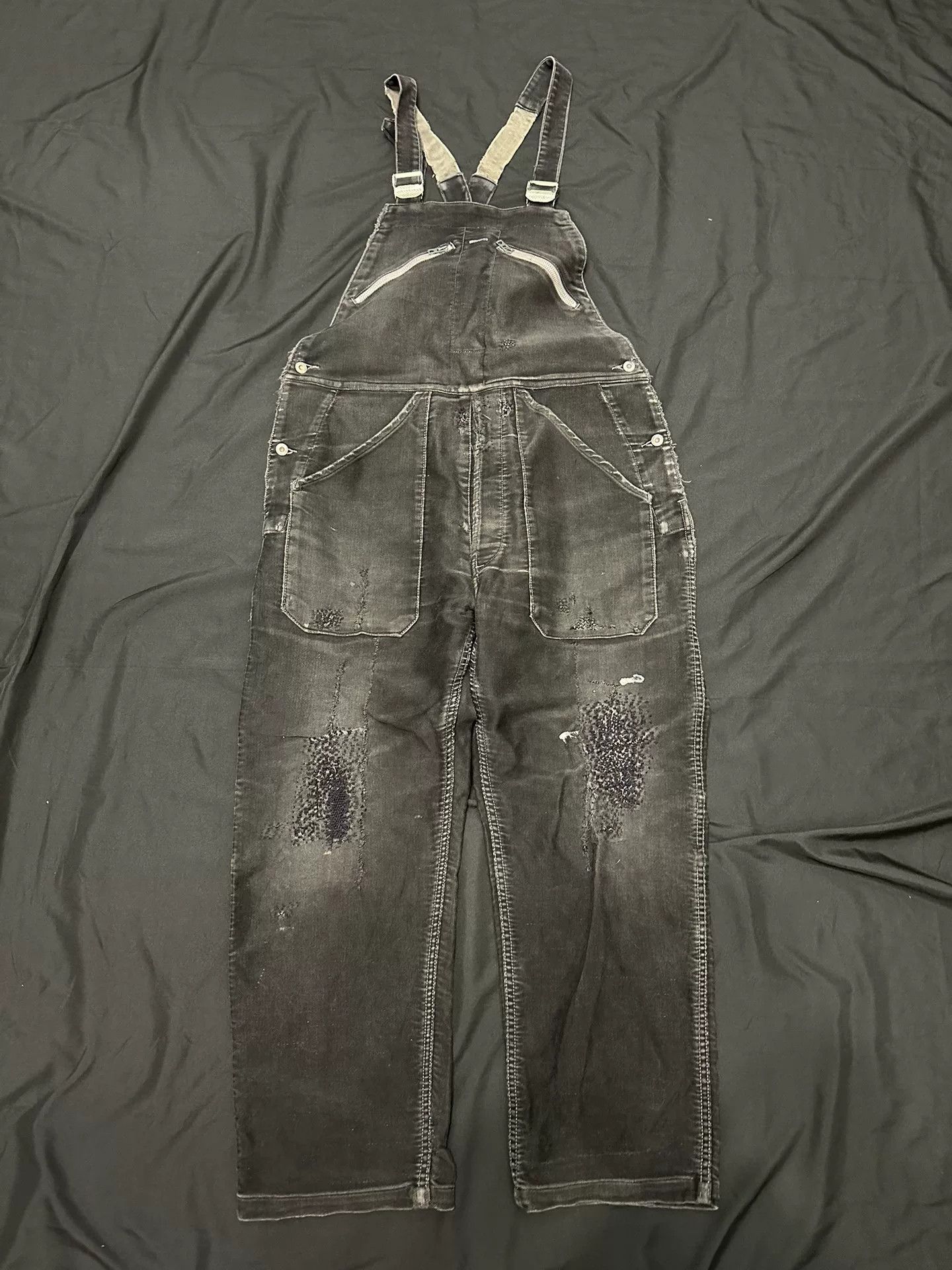 Vintage 30s Adolphe Lafont Moleskin Overalls