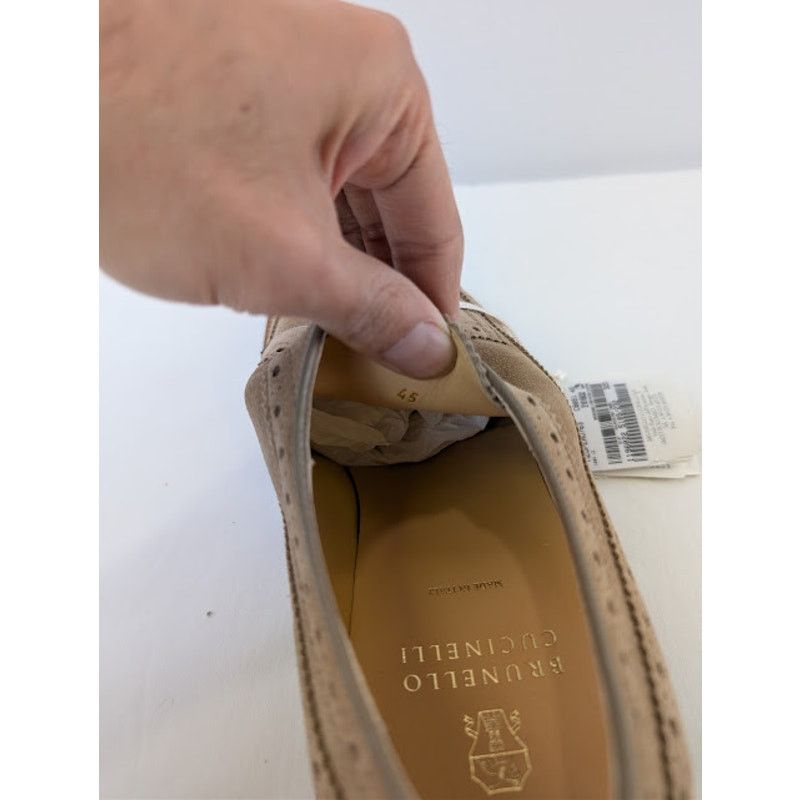 Brunello Cucinelli o1rshd1 Suede Longwing Brogue Derby Boots in Brown Size US 12 / EU 45 - 17 Thumbnail