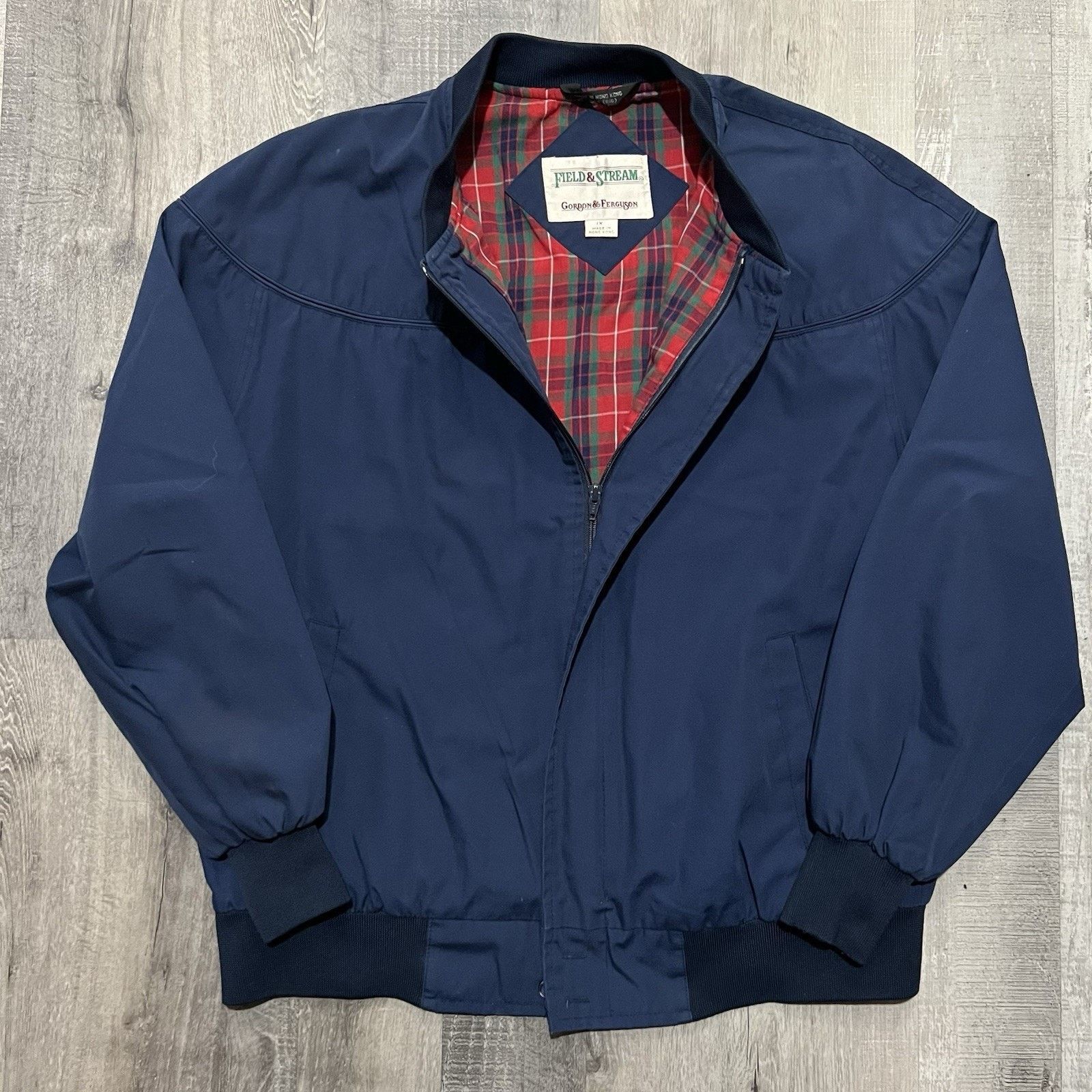Vintage VTG Field & Stream Bomber Jacket Bi Swing Plaid Lined Golf Size US XL / EU 56 / 4 - 1 Thumbnail