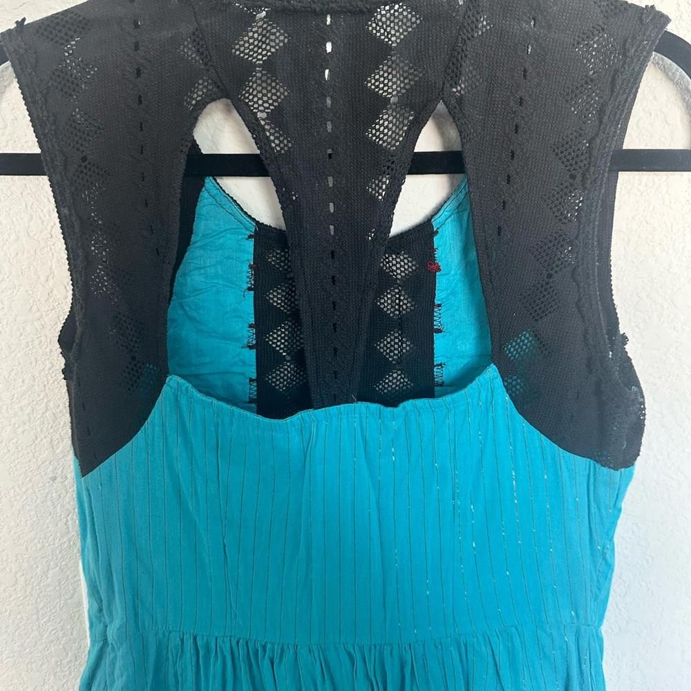 Free People Free People Water Lily Embroidered Turquoise Blue Dress 4 Size S / US 4 / IT 40 - 8 Thumbnail