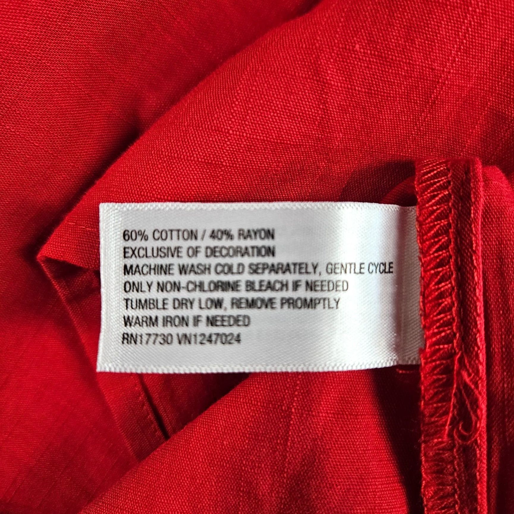 Vintage Knox Rose Dress Womens Sz Small Red Sleeveless Crochet Pockets Cotton Blend Size S / US 4 / IT 40 - 5 Thumbnail