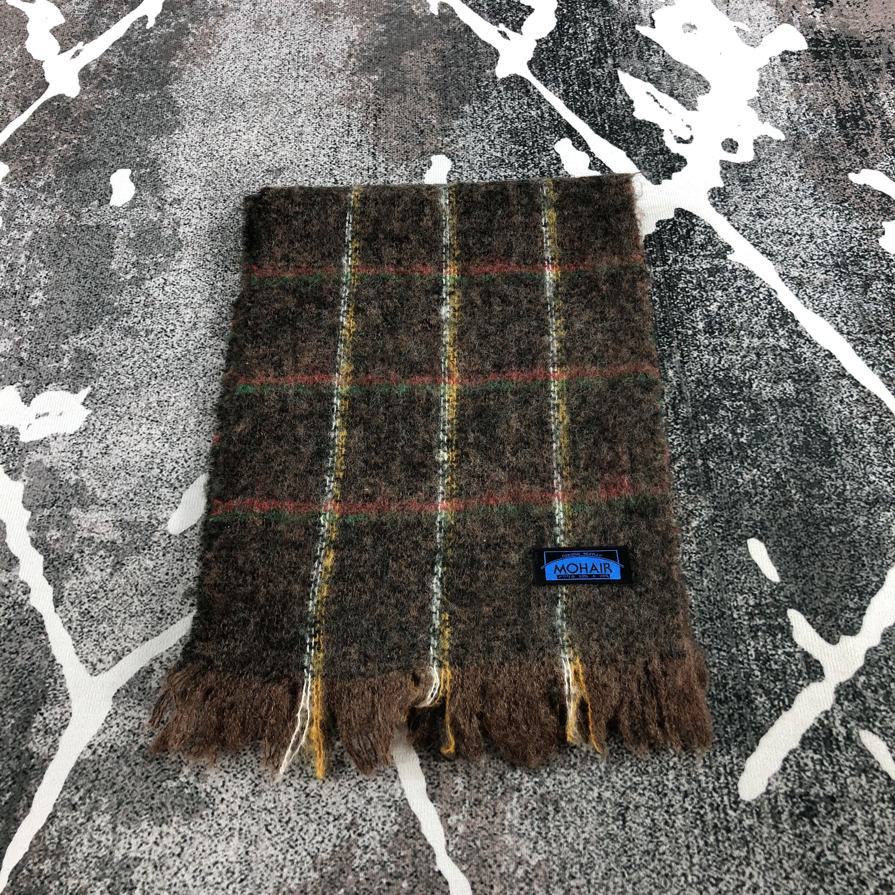 Hypebeast Luxury Nova Check Mohair Scarf Muffler V595 Size ONE SIZE - 2 Thumbnail