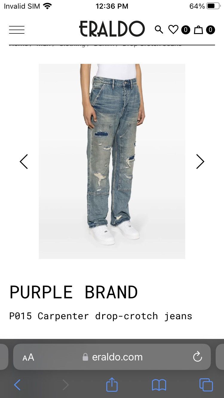 Purple Brand PO15 purple brand carpenter jeans Size US 36 / EU 52 - 2 Thumbnail
