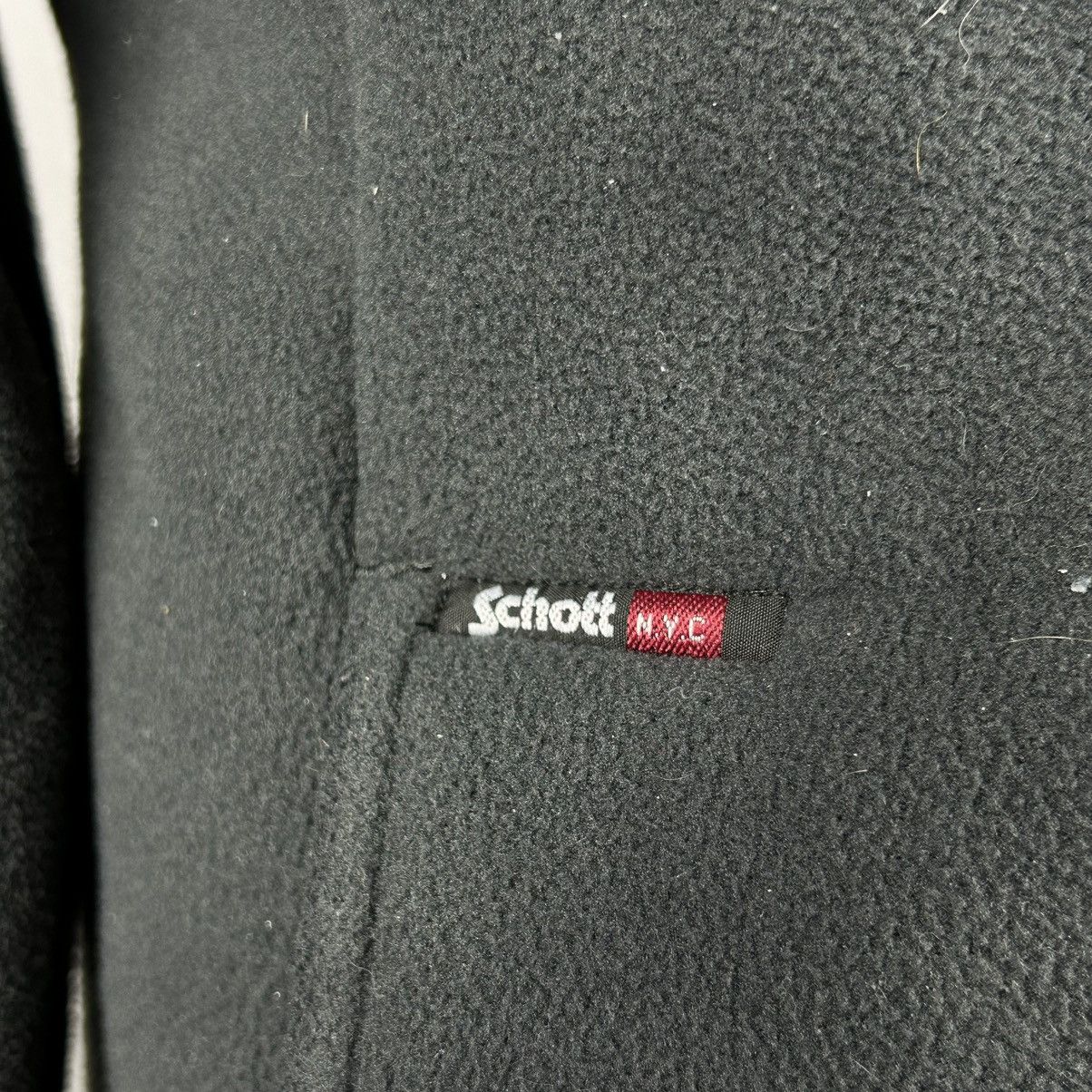 Schott × Vintage Schott polar zip jacket grey big logo spellout with hood Size US S / EU 44-46 / 1 - 4 Thumbnail
